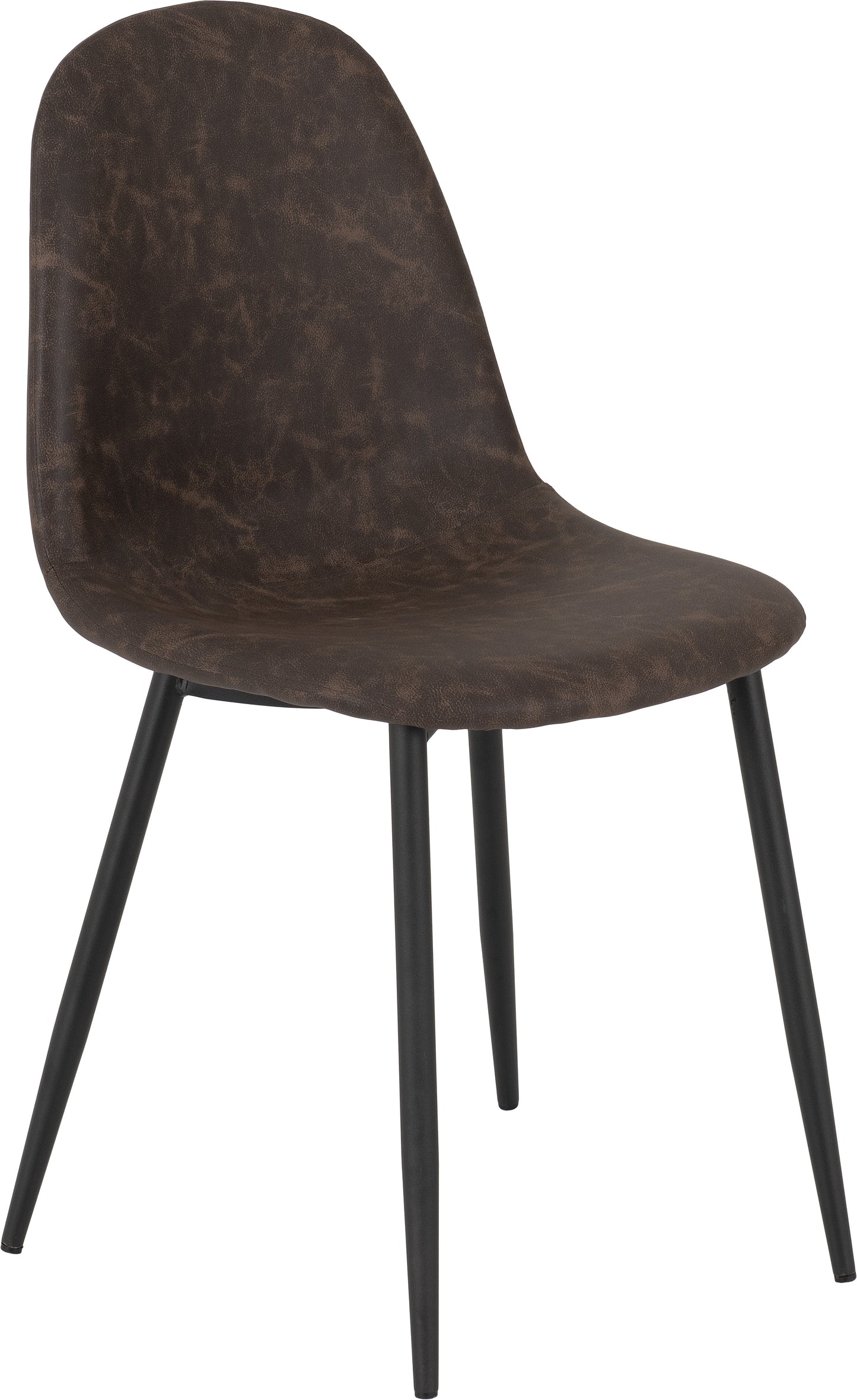 ATHENS CHAIR (BOX OF 2) - BROWN FAUX LEATHER