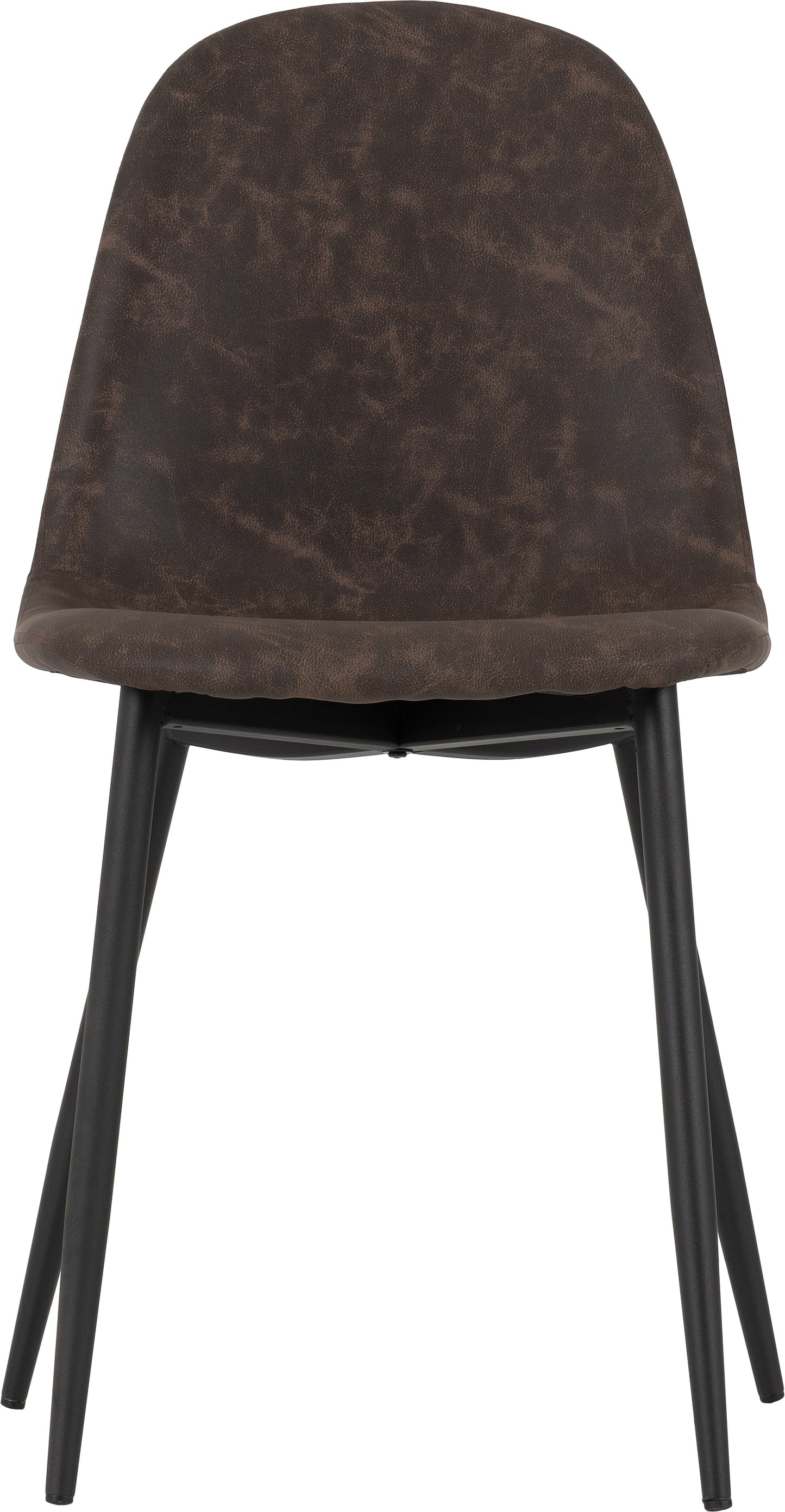 ATHENS CHAIR (BOX OF 2) - BROWN FAUX LEATHER