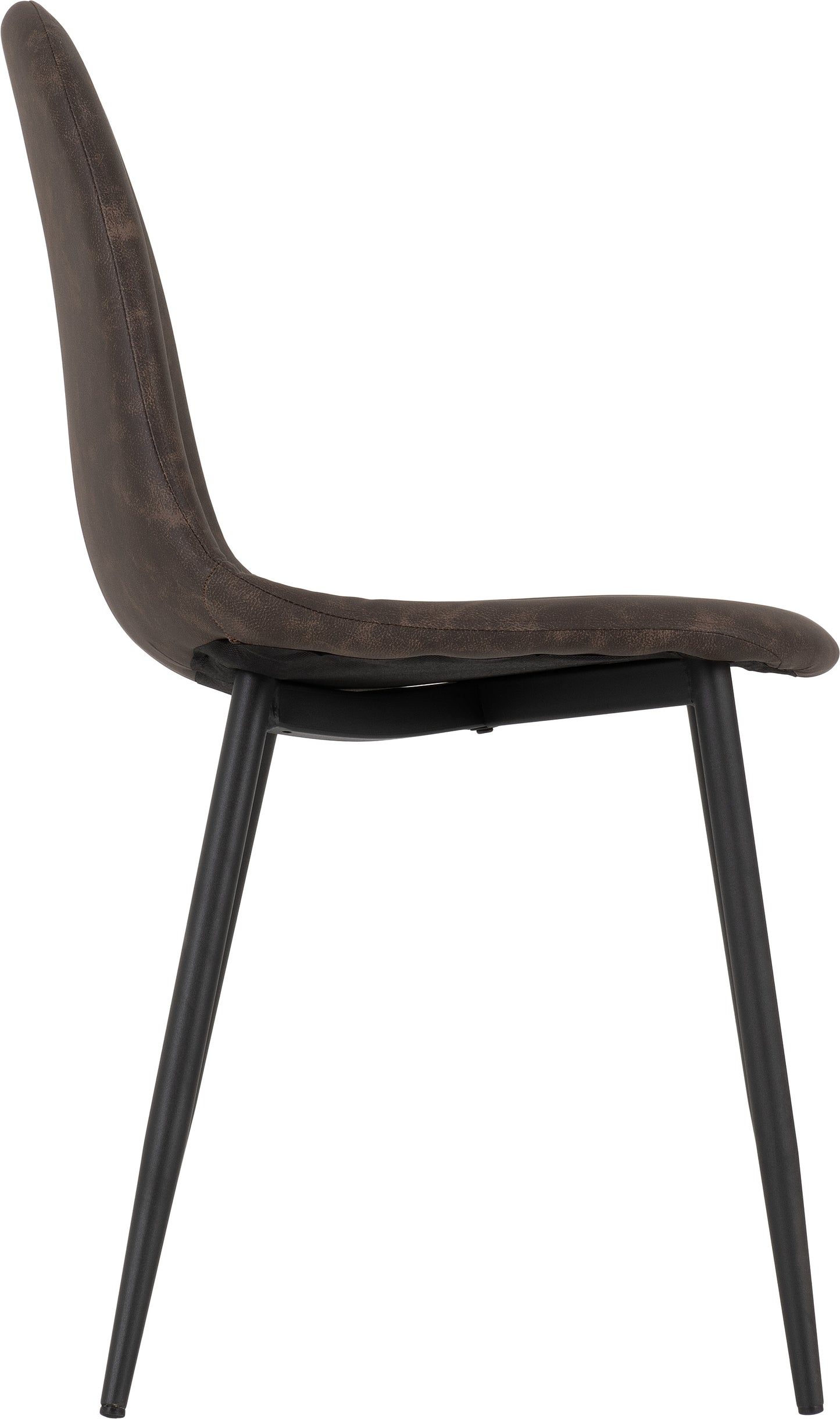 ATHENS CHAIR (BOX OF 2) - BROWN FAUX LEATHER