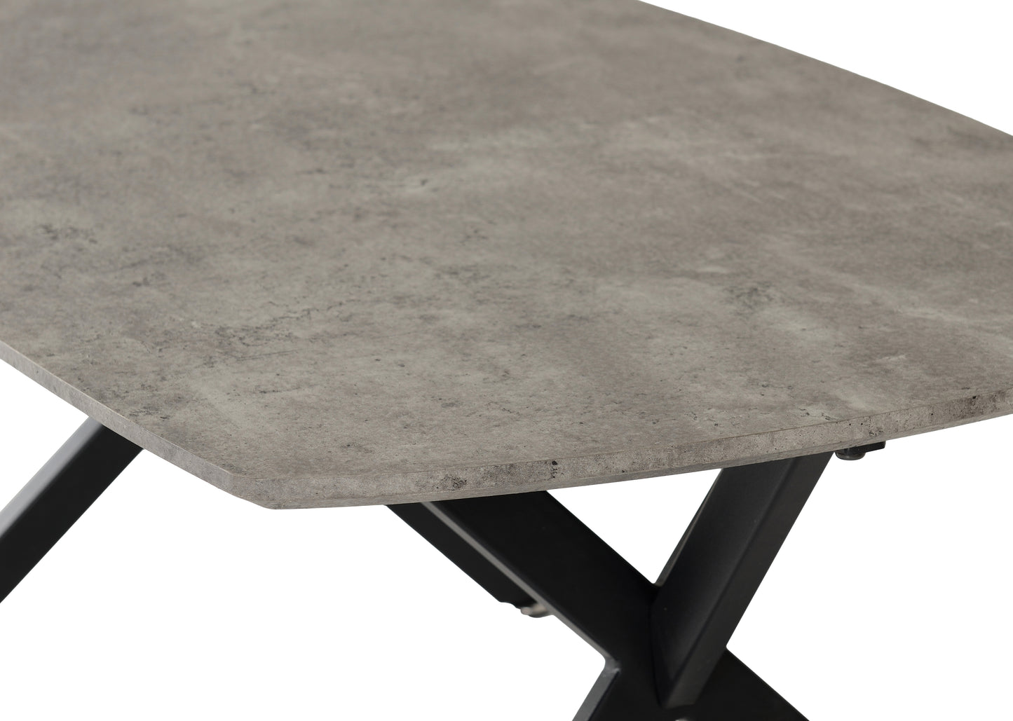 ATHENS OVAL COFFEE TABLE - CONCRETE EFFECT/BLACK