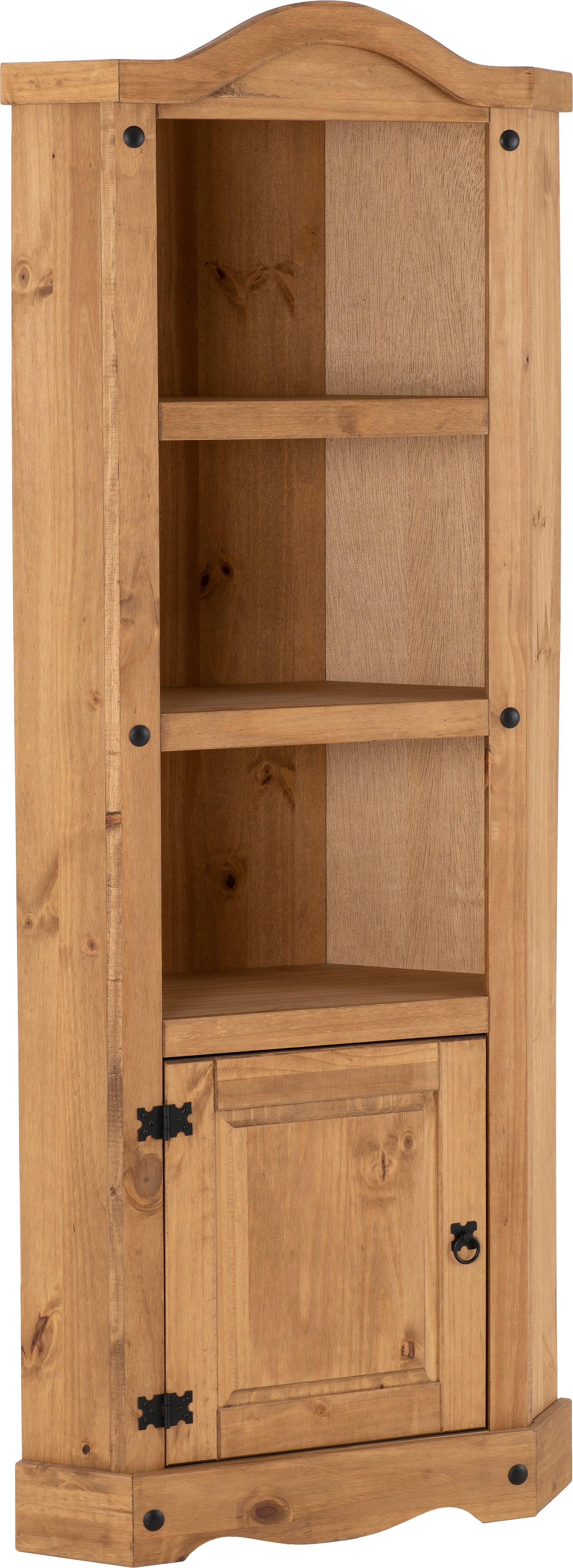 CORONA CORNER UNIT - DISTRESSED WAXED PINE