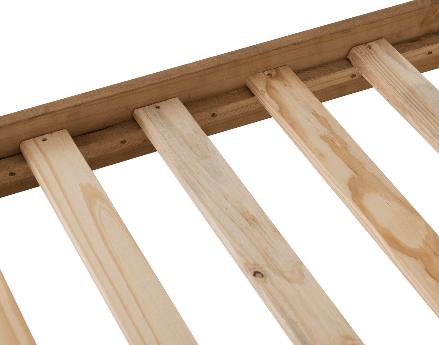 CORONA SCROLL 4'6" BED HIGH FOOT END - DISTRESSED WAXED PINE