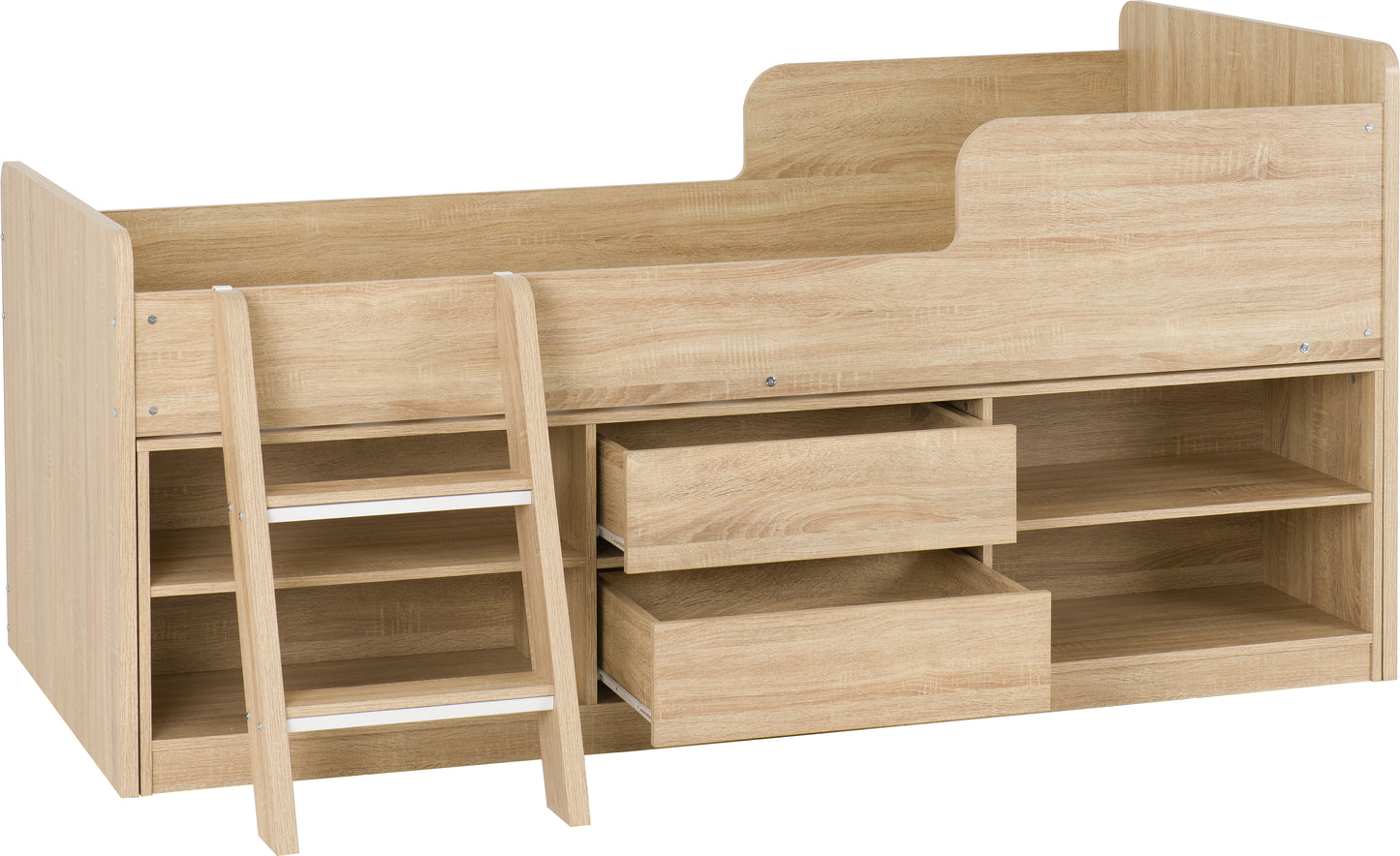 FELIX LOW SLEEPER BED - SONOMA OAK EFFECT VENEER