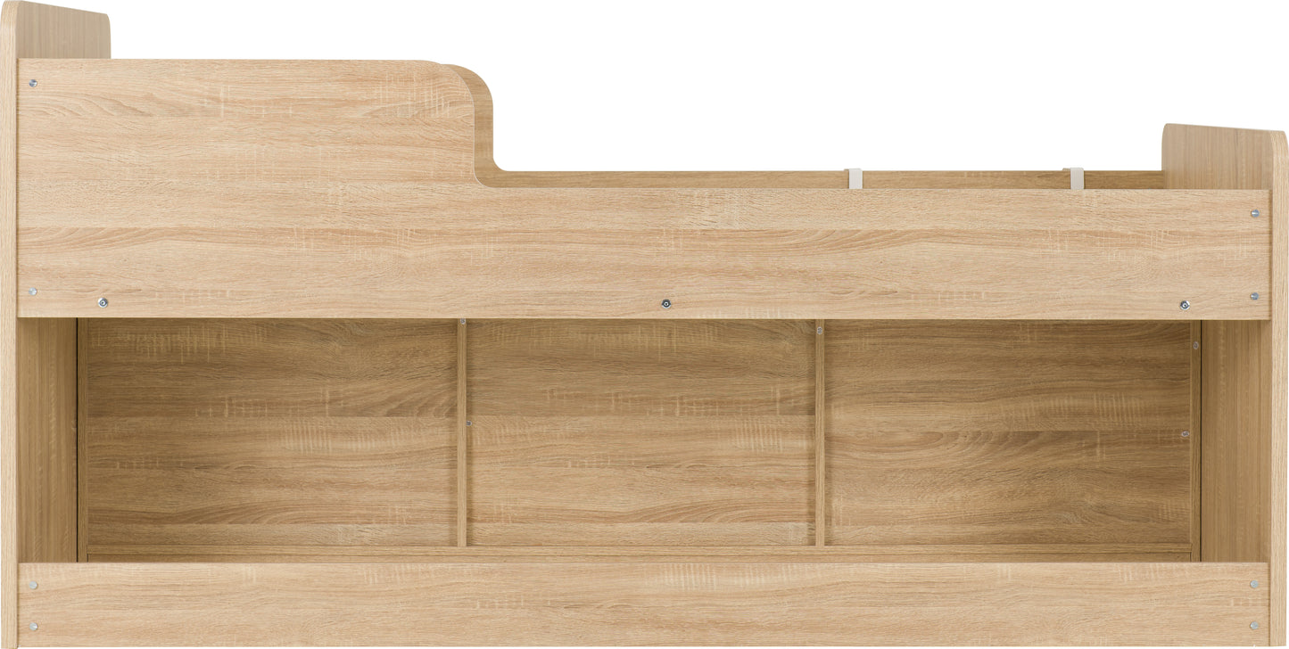 FELIX LOW SLEEPER BED - SONOMA OAK EFFECT VENEER