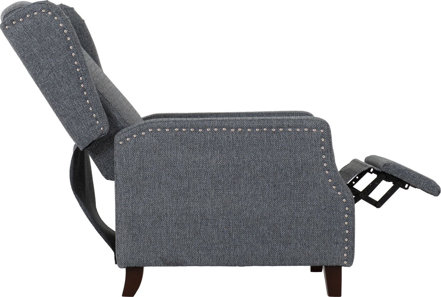 KENSINGTON RECLINER CHAIR - BLUE FABRIC