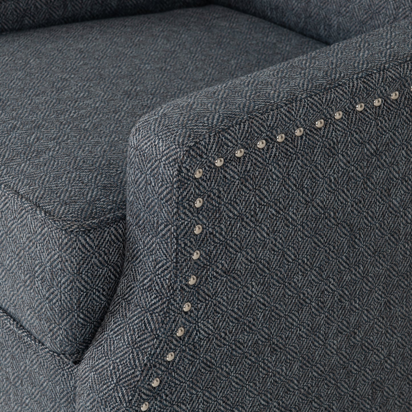 KENSINGTON RECLINER CHAIR - BLUE FABRIC