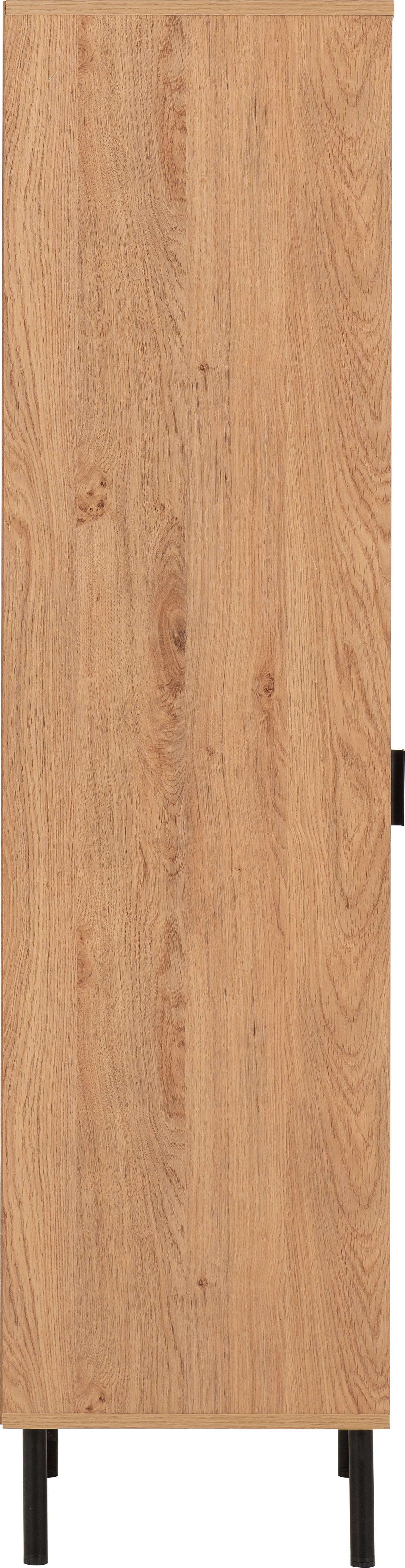LEON 1 DOOR 2 SHELF CABINET - MEDIUM OAK EFFECT