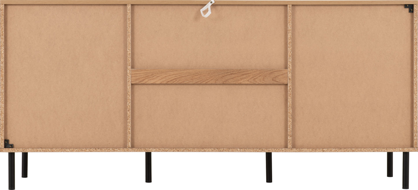 LEON 2 DOOR 3 DRAWER SIDEBOARD - MEDIUM OAK EFFECT