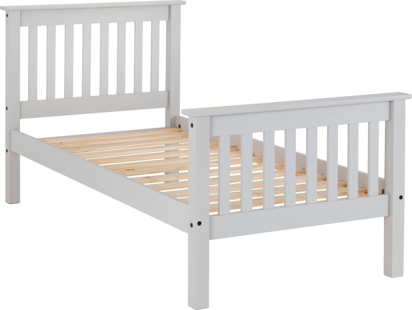 MONACO 3' BED HIGH FOOT END - GREY/OAK EFFECT