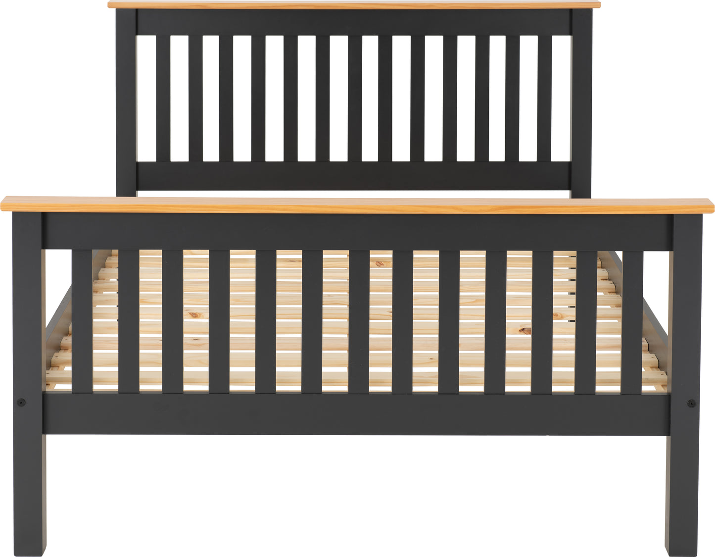 MONACO 5' BED HIGH FOOT END - GREY/OAK EFFECT