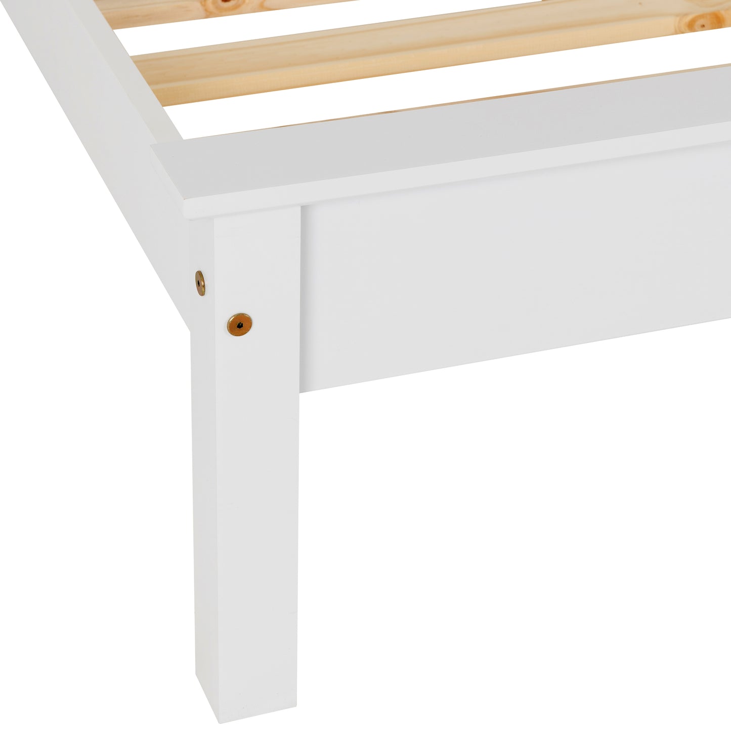 MONACO 4'6" BED LOW FOOT END - WHITE
