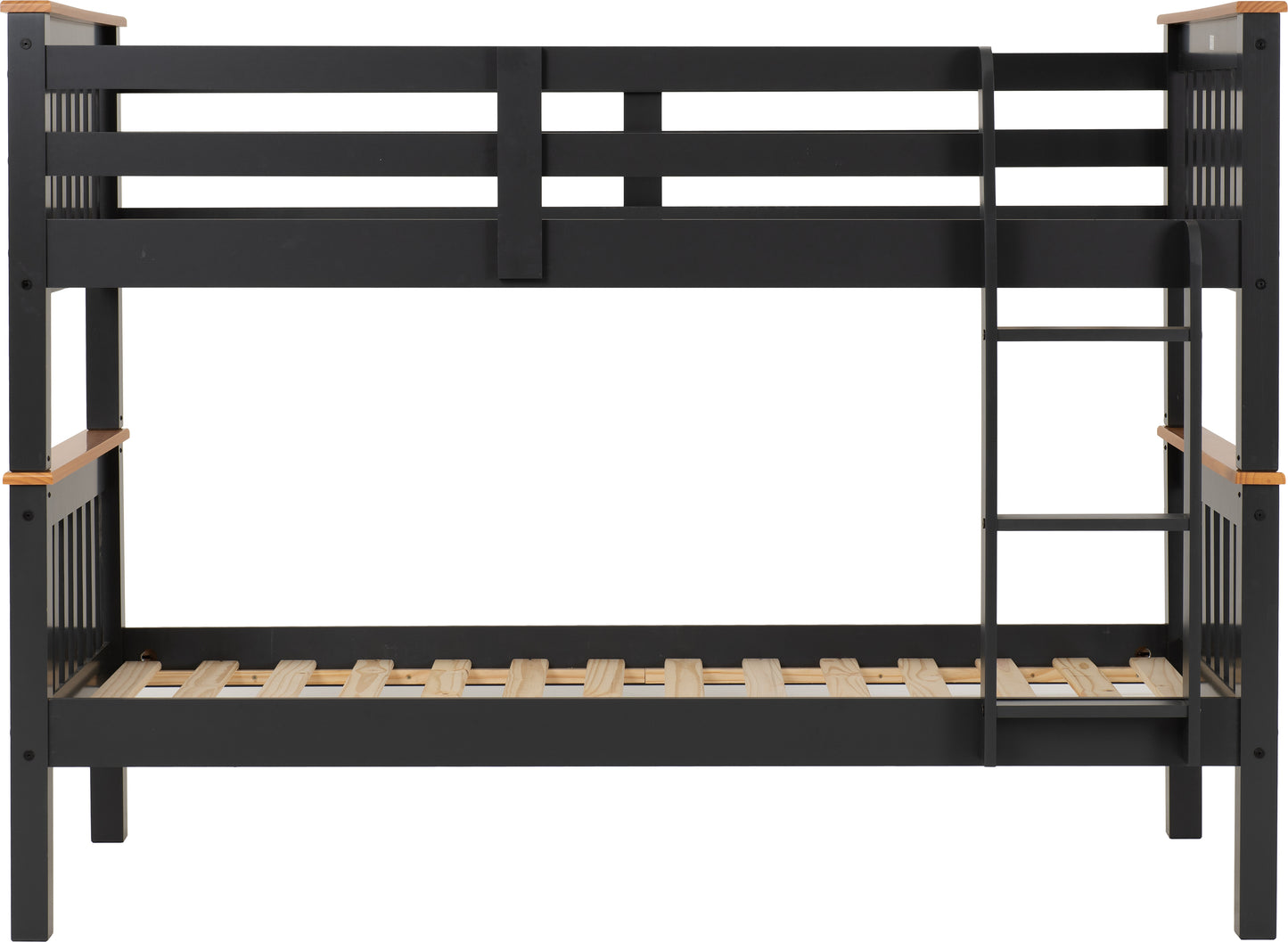NEPTUNE 3' BUNK BED - GREY/OAK EFFECT