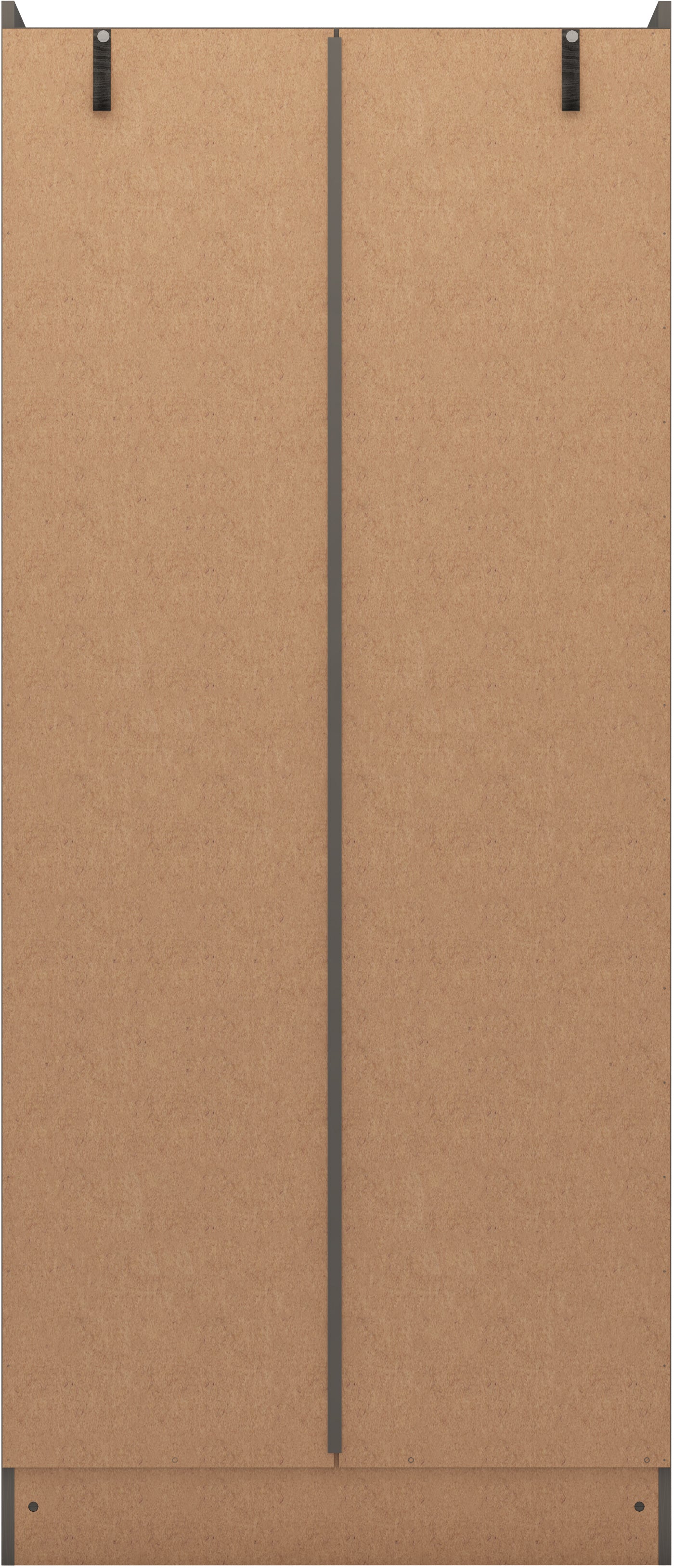 NEVADA 2 DOOR 1 DRAWER WARDROBE - 3D EFFECT GREY