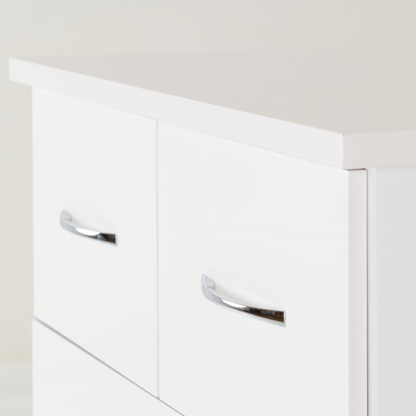 NEVADA 3+2 DRAWER CHEST - WHITE GLOSS