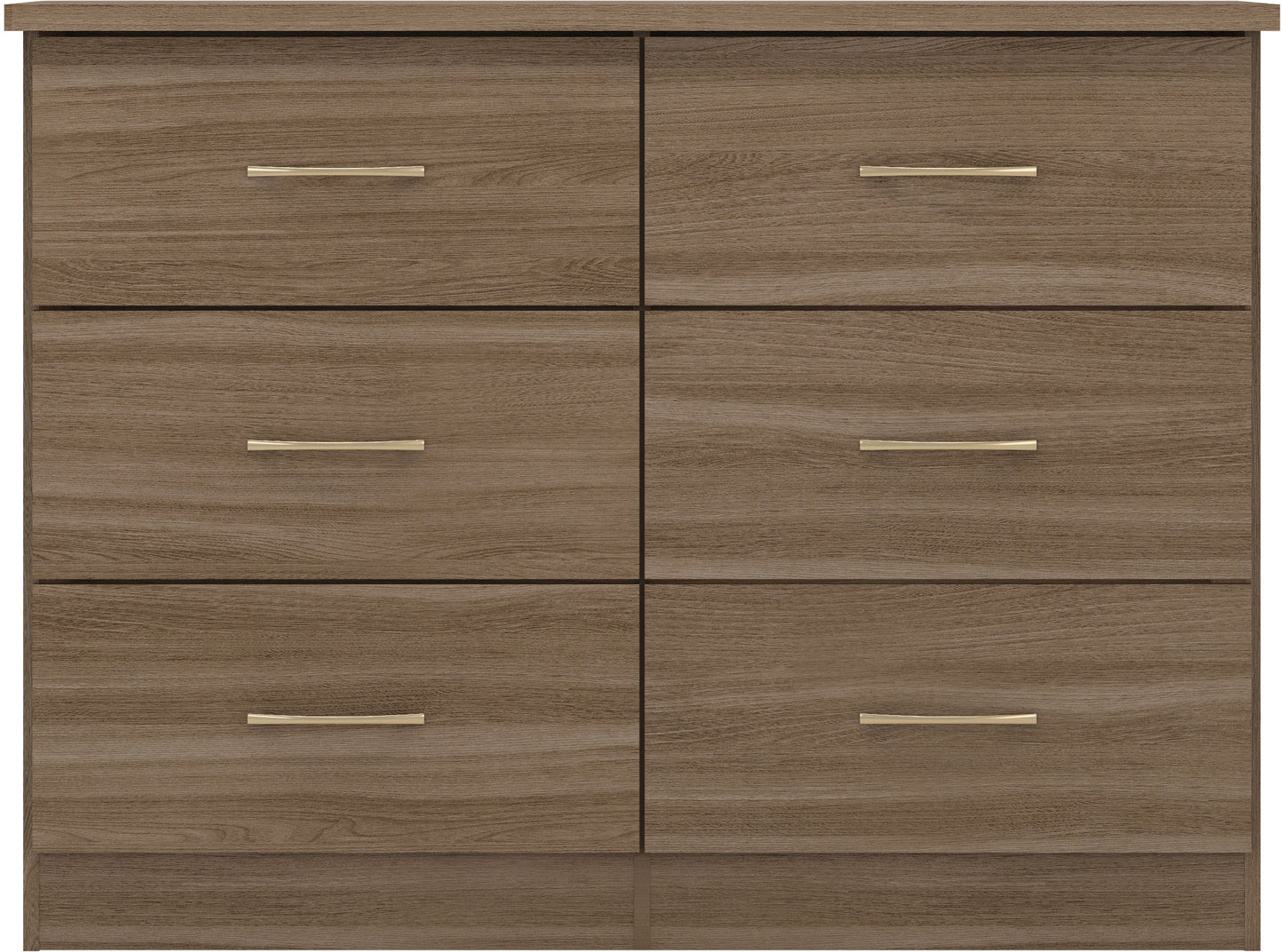 NEVADA 6 DRAWER CHEST - RUSTIC OAK EFFECT