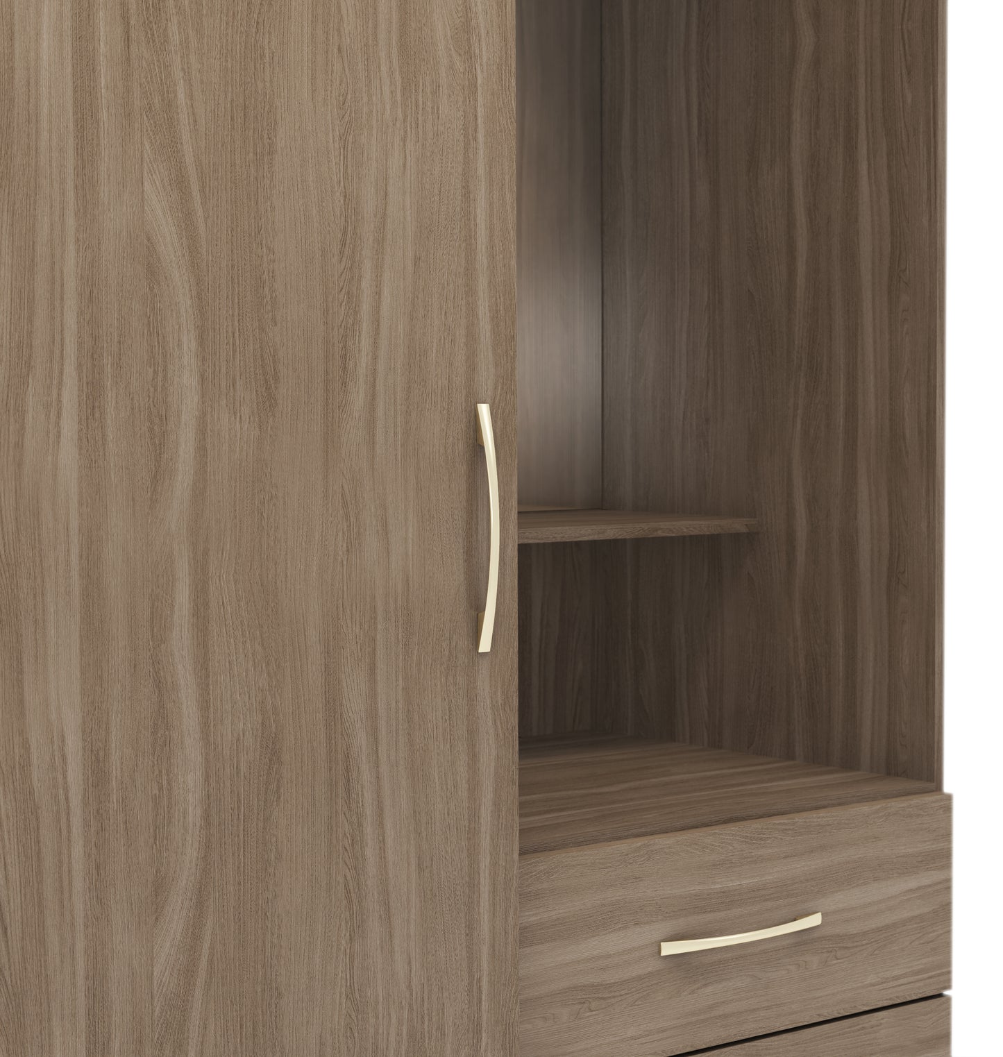 NEVADA VANITY 1 DOOR WARDROBE - RUSTIC OAK EFFECT