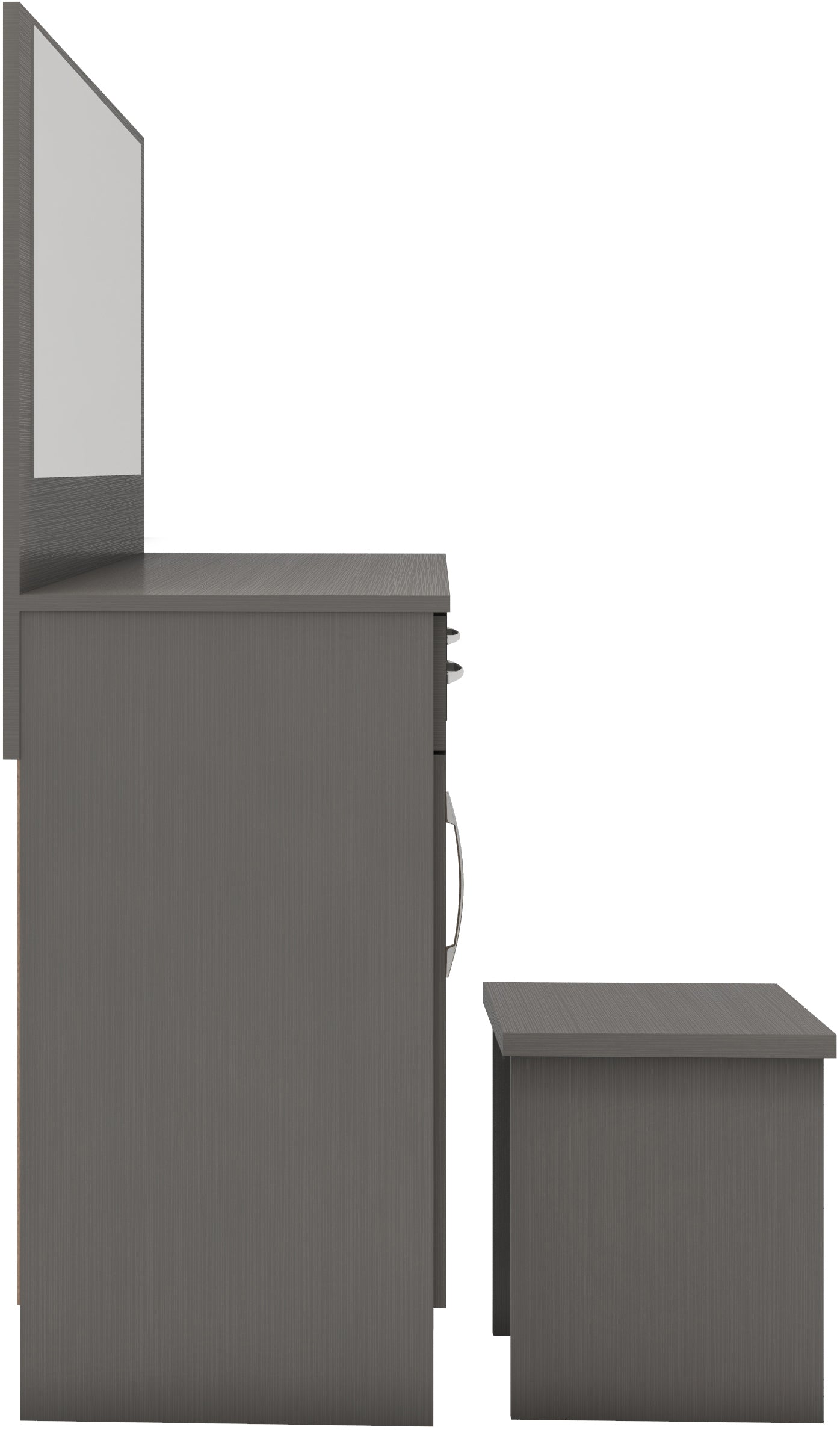 NEVADA VANITY/DRESSING TABLE SET - 3D EFFECT GREY