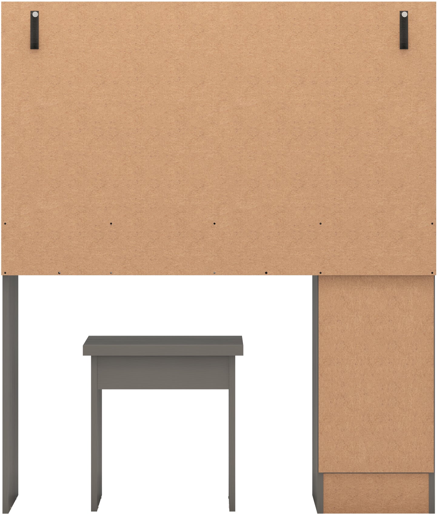 NEVADA VANITY/DRESSING TABLE SET - 3D EFFECT GREY
