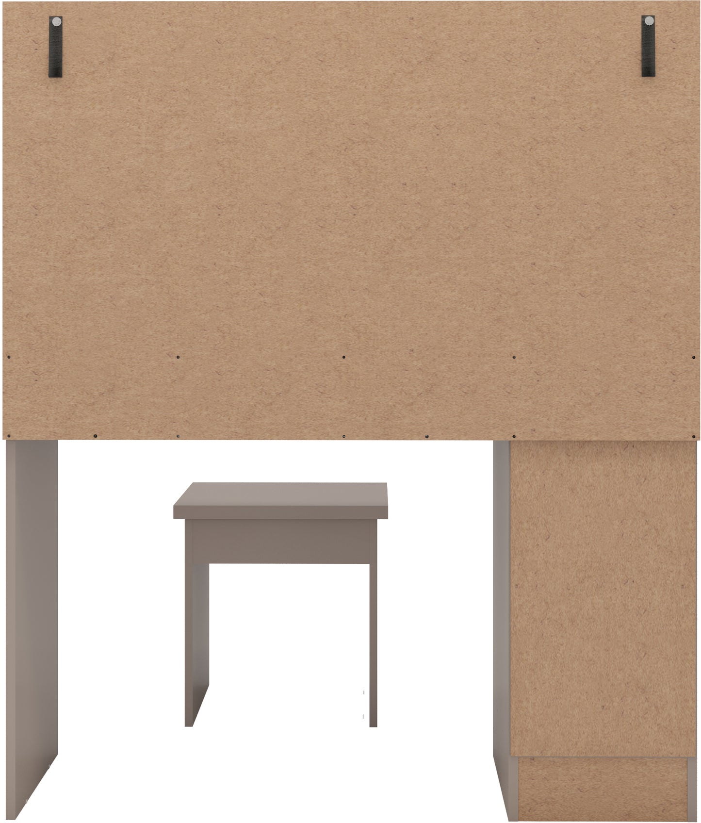 NEVADA VANITY/DRESSING TABLE SET - GREY GLOSS/LIGHT OAK EFFECT VENEER