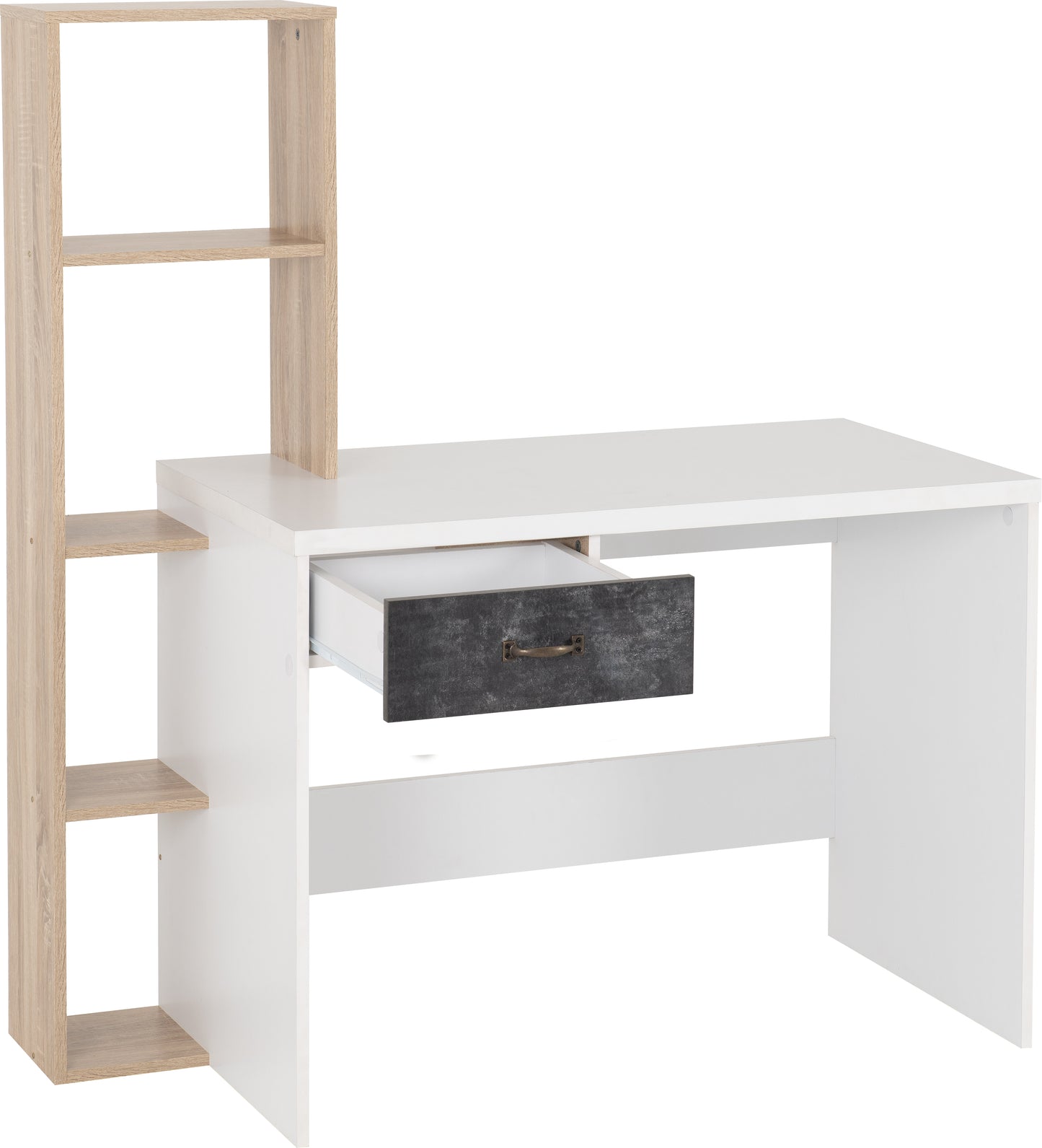 NORDIC COMPUTER DESK - WHITE/DISTRESSED EFFECT