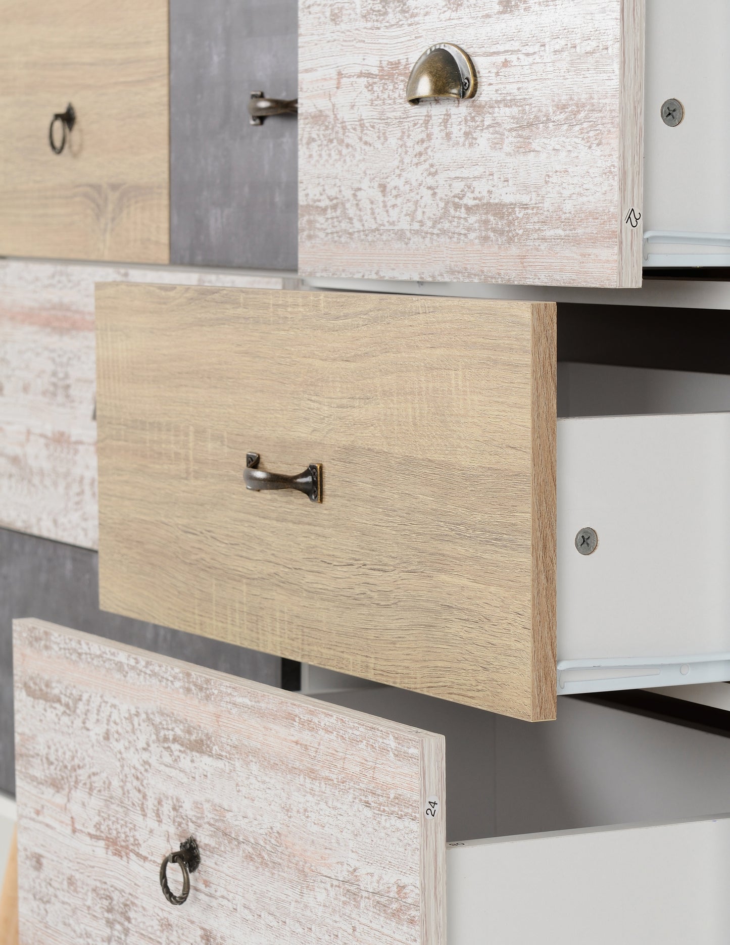 NORDIC MERCHANT CHEST - WHITE/DISTRESSED EFFECT