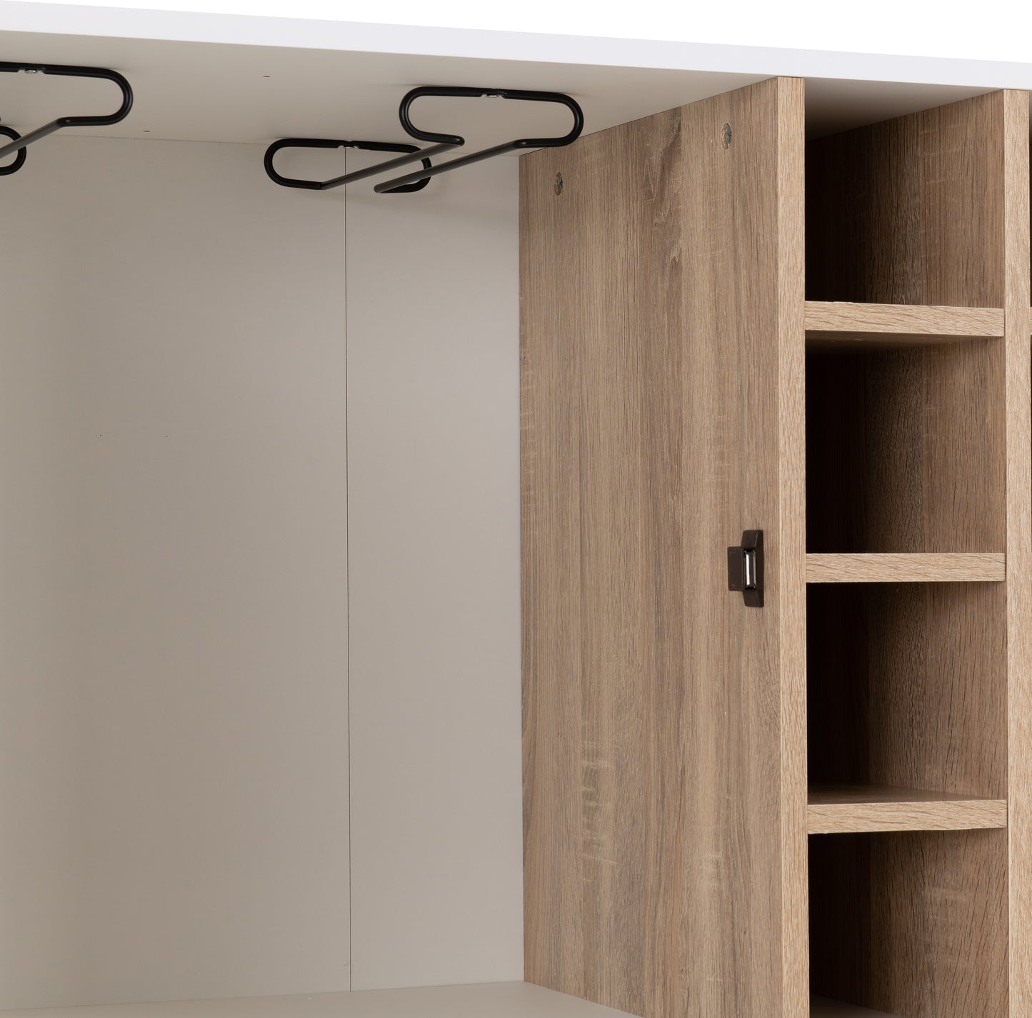 NORDIC WINE CABINET - WHITE/DISTRESSED EFFECT
