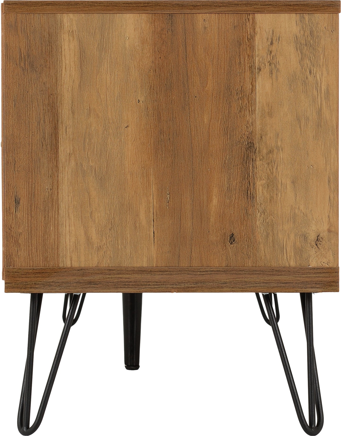 OTTAWA 1 DOOR 2 DRAWER TV UNIT - MEDIUM OAK EFFECT/BLACK