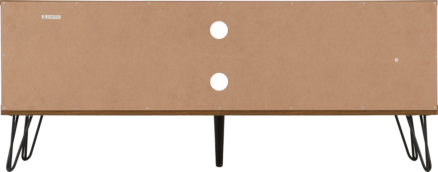 OTTAWA 1 DOOR 2 DRAWER TV UNIT - MEDIUM OAK EFFECT/BLACK