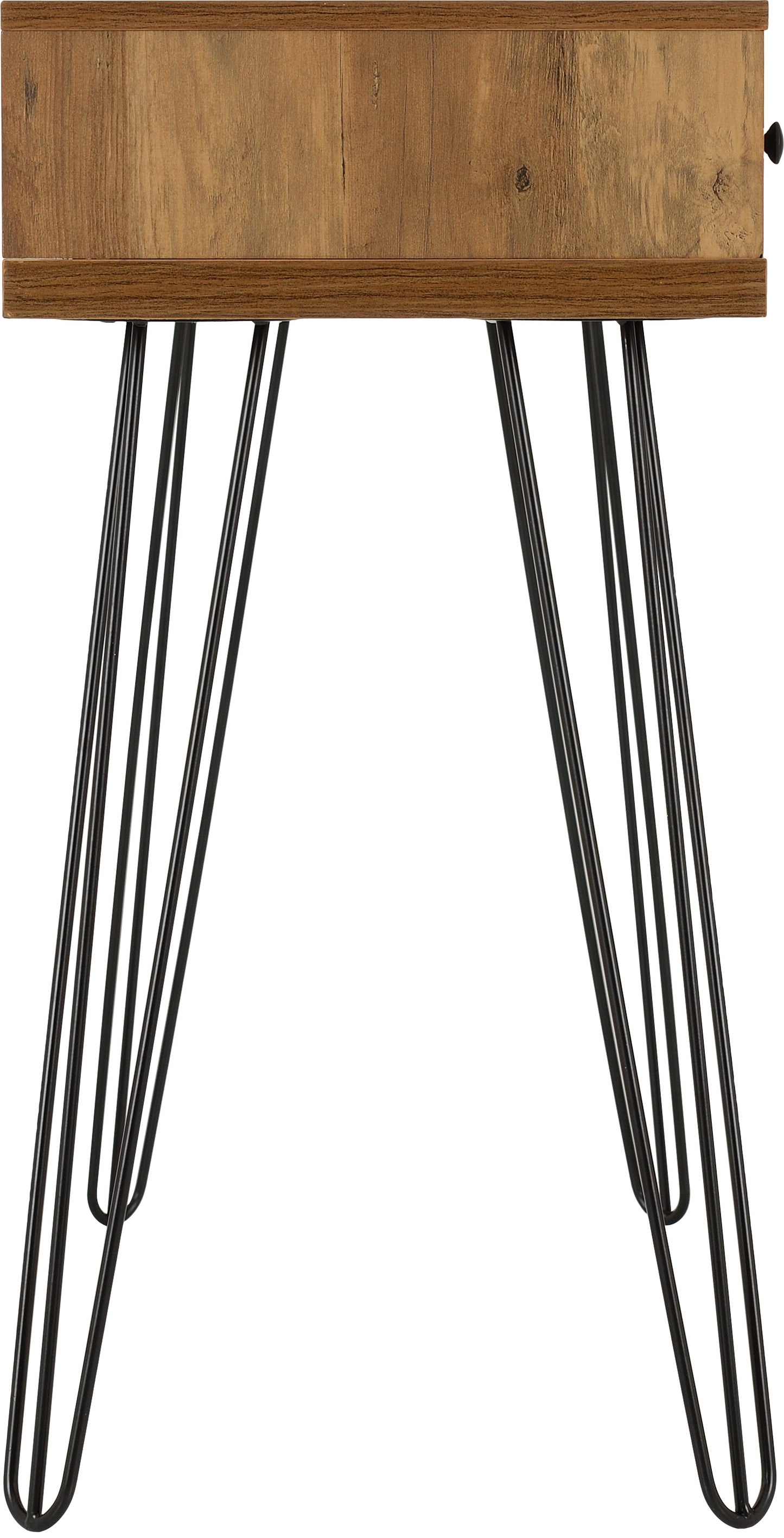 OTTAWA 3 DRAWER CONSOLE TABLE - MEDIUM OAK EFFECT/BLACK