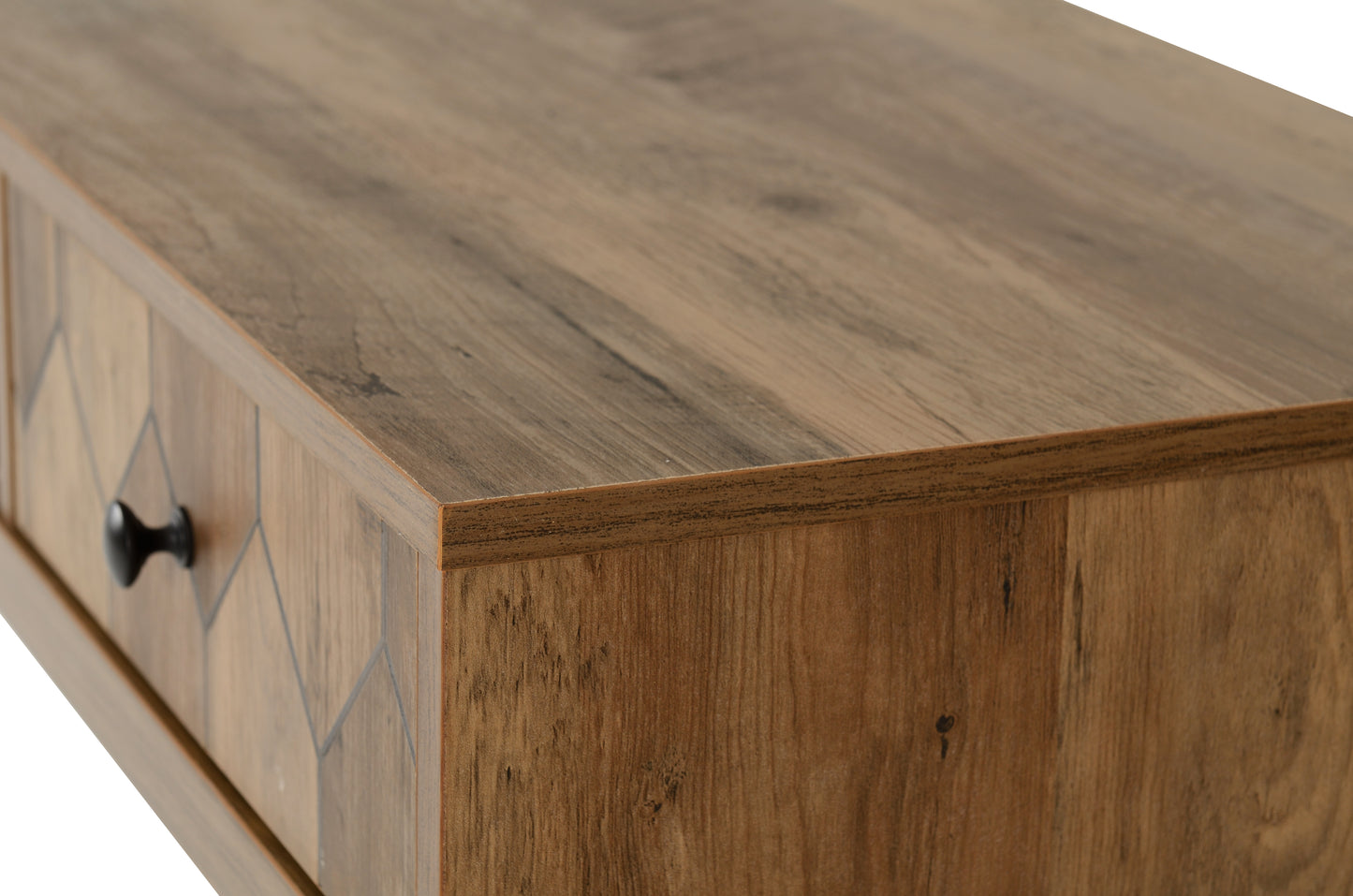 OTTAWA 3 DRAWER CONSOLE TABLE - MEDIUM OAK EFFECT/BLACK