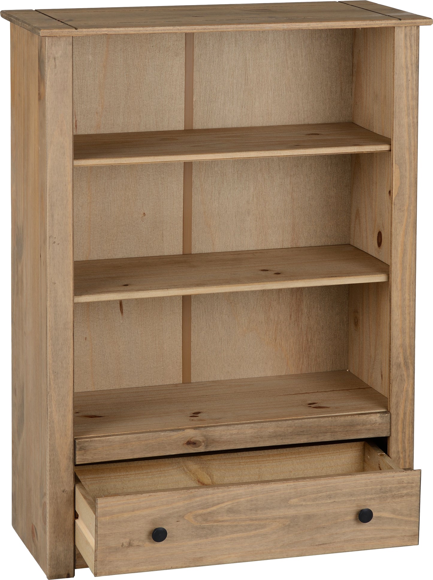 PANAMA 1 DRAWER BOOKCASE - NATURAL WAX