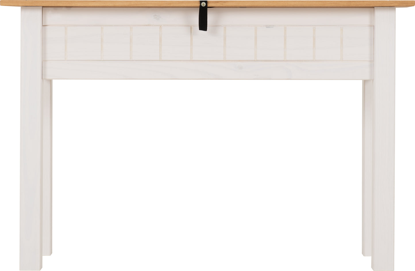 PANAMA 2 DRAWER CONSOLE TABLE - WHITE/NATURAL WAX