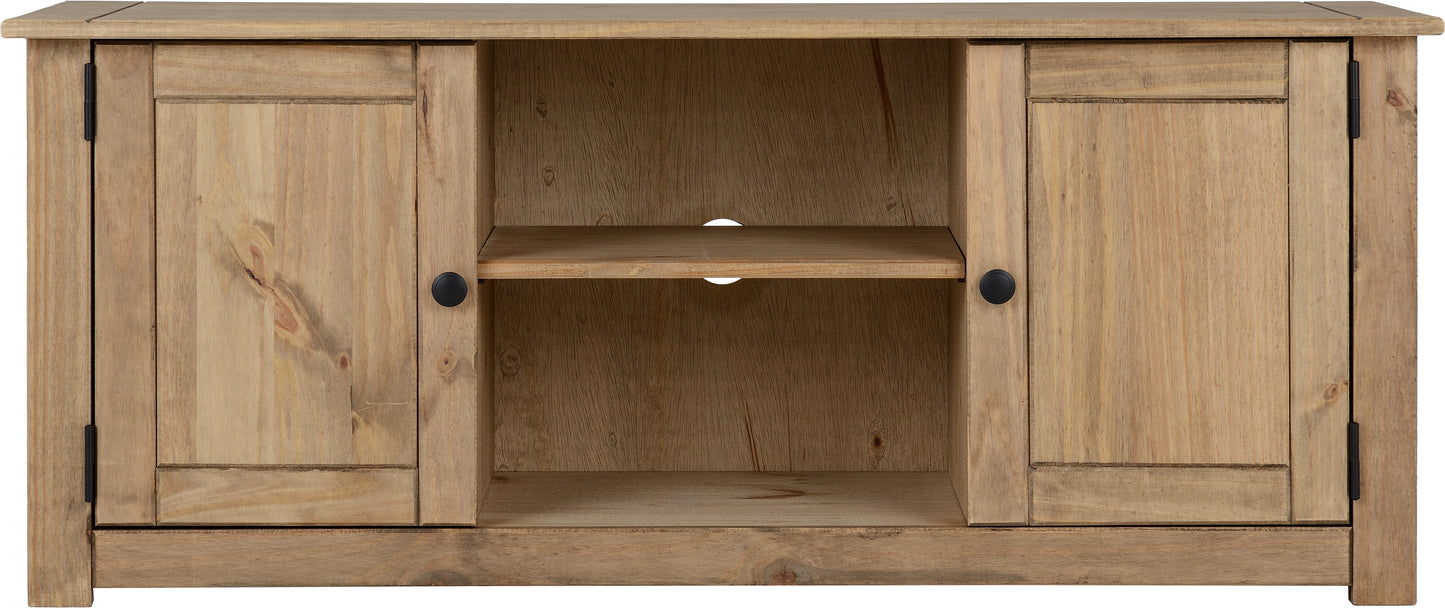 PANAMA FLAT SCREEN TV UNIT - NATURAL WAX