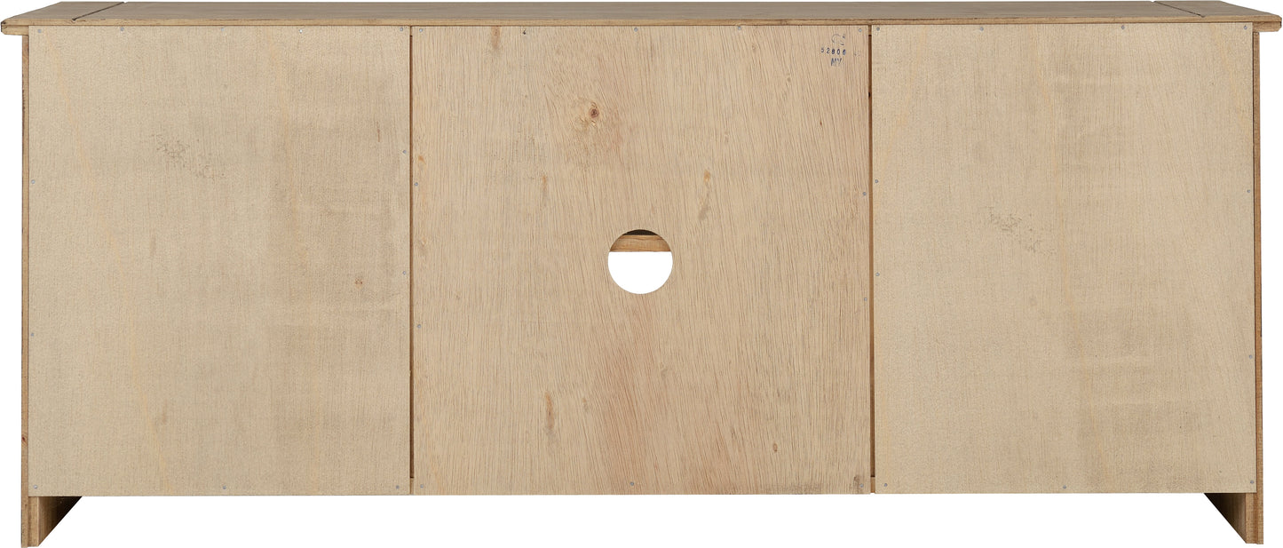 PANAMA FLAT SCREEN TV UNIT - NATURAL WAX