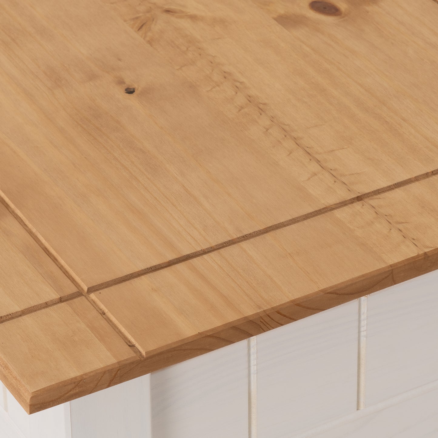 PANAMA LAMP TABLE - WHITE/NATURAL WAX