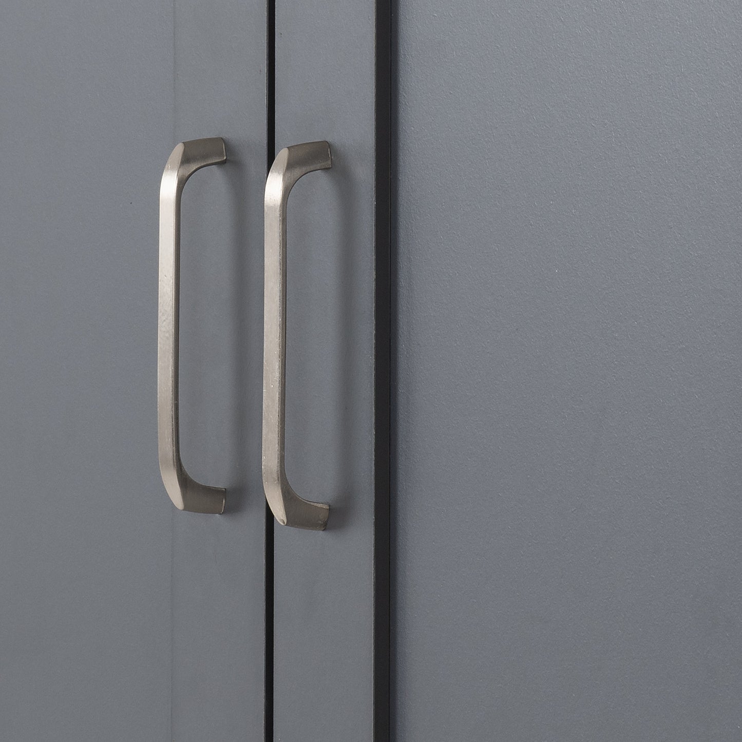 PORTLAND 2 DOOR WARDROBE - GREY/OAK EFFECT