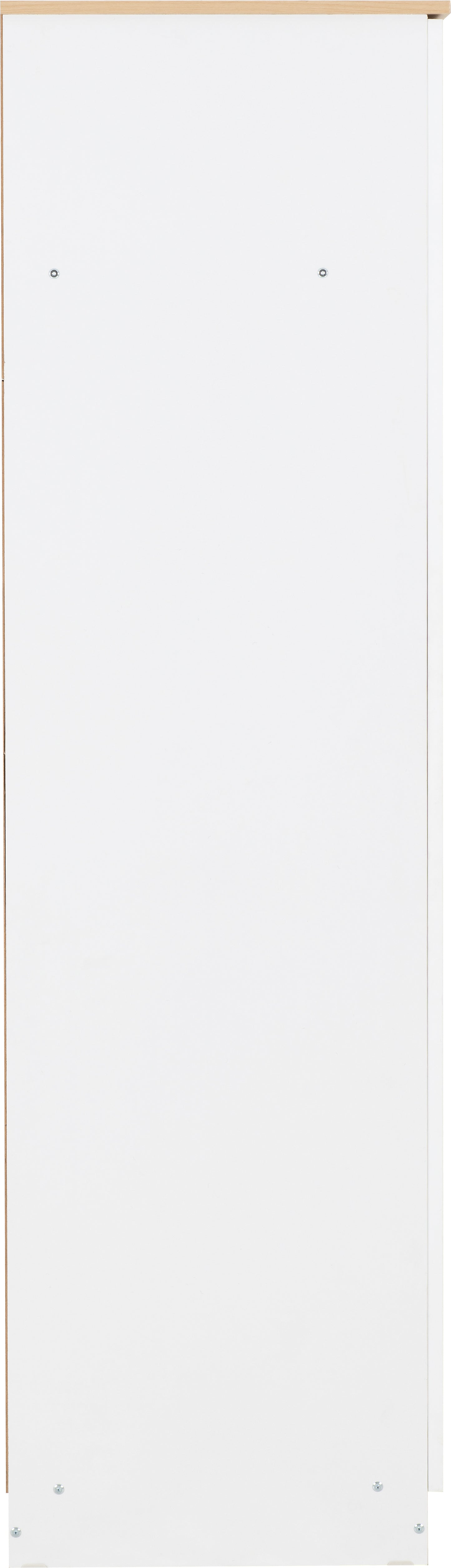 PORTLAND 2 DOOR WARDROBE - WHITE/OAK EFFECT