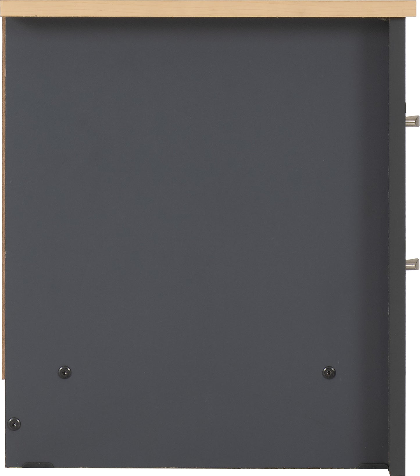 PORTLAND 2 DRAWER BEDSIDE - GREY/OAK EFFECT