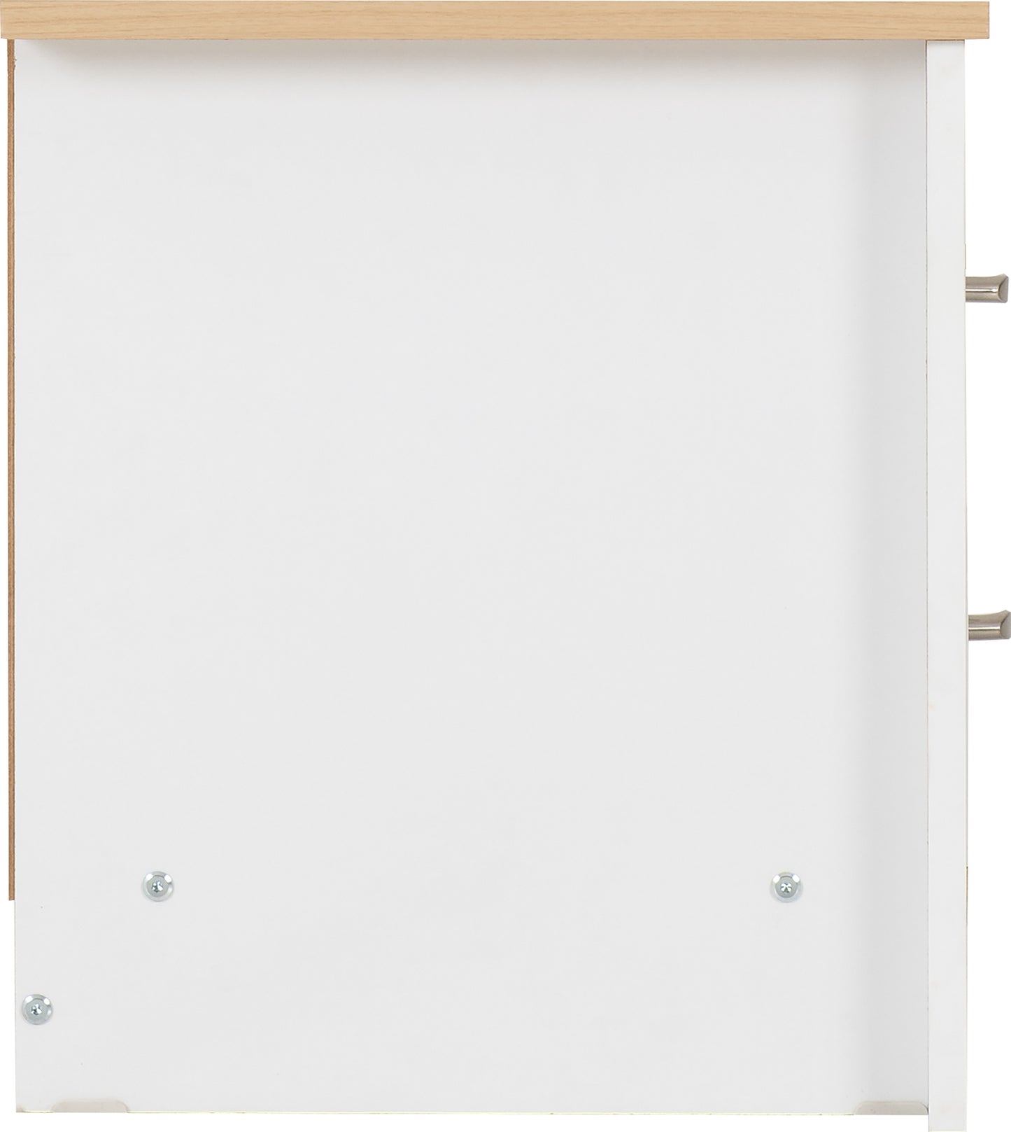 PORTLAND 2 DRAWER BEDSIDE - WHITE/OAK EFFECT