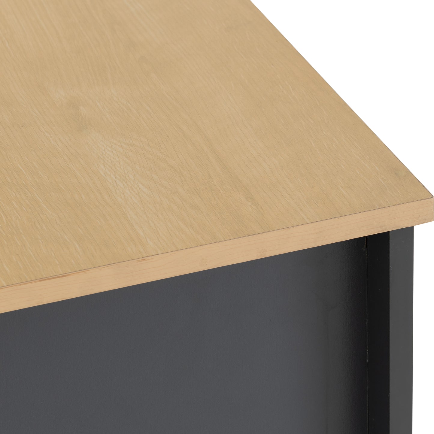 PORTLAND 5 DRAWER NARROW CHEST - GREY/OAK EFFECT