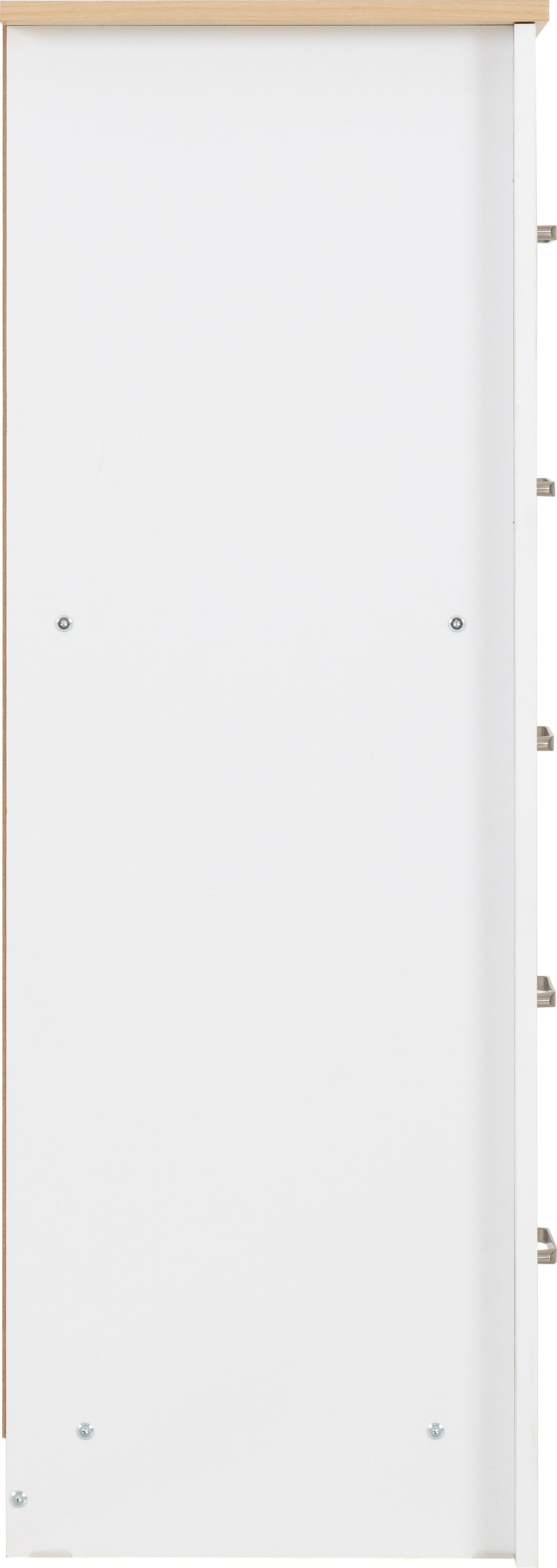 PORTLAND 5 DRAWER NARROW CHEST - WHITE/OAK EFFECT