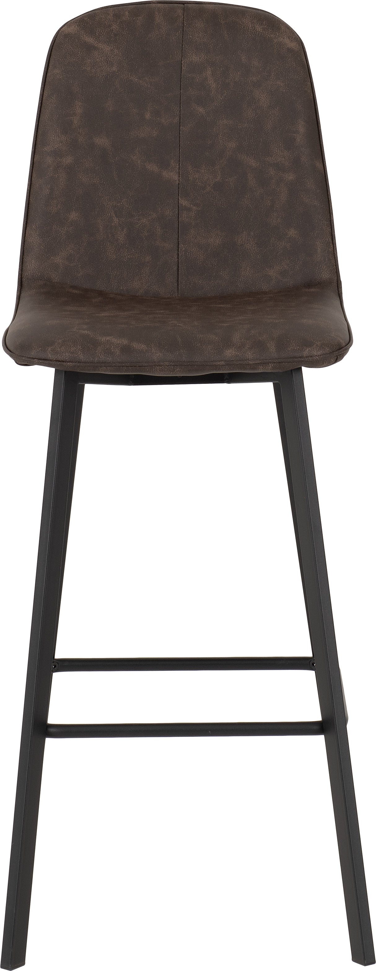 QUEBEC BAR CHAIR (BOX OF 2) - BROWN FAUX LEATHER