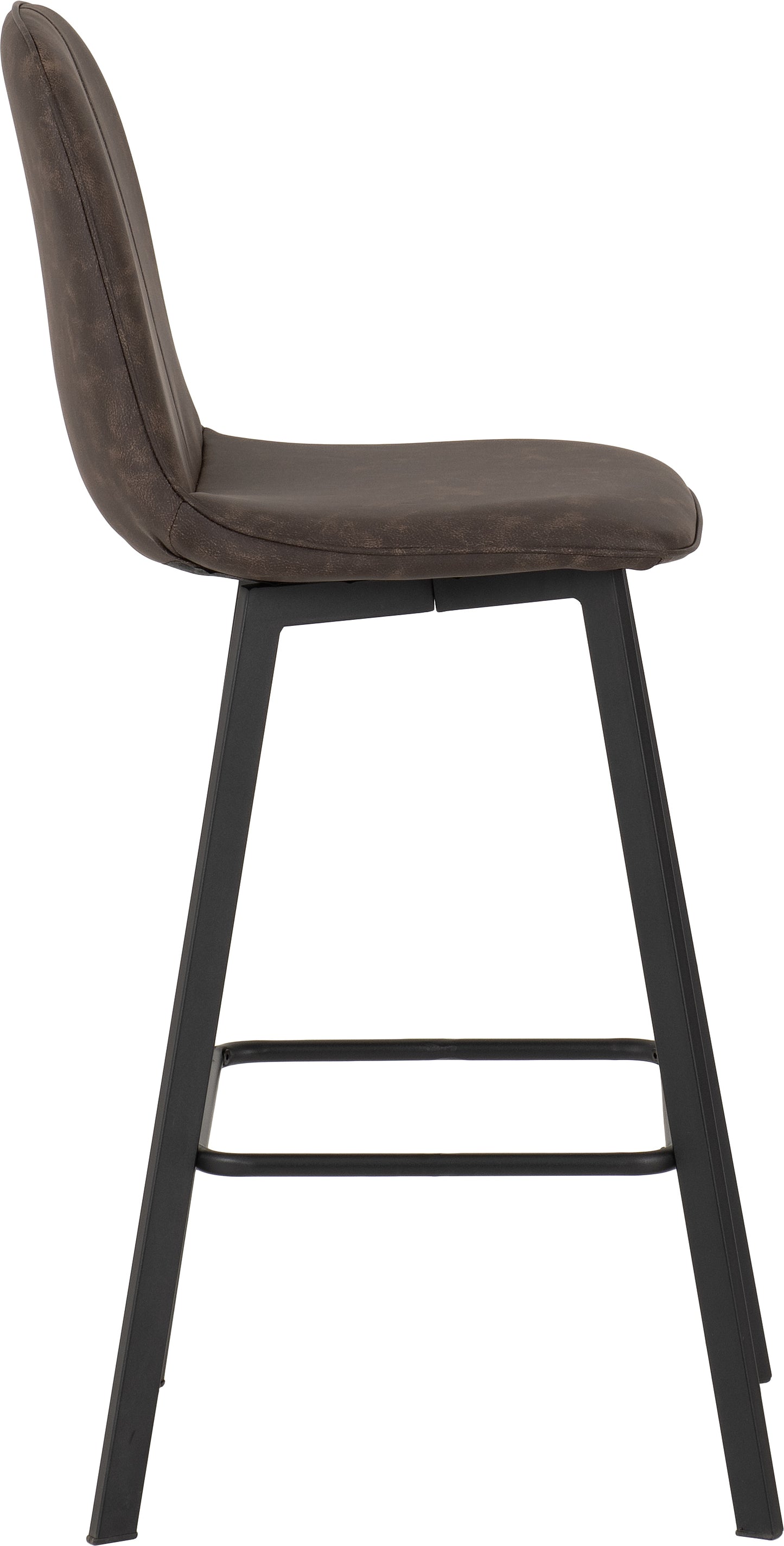 QUEBEC BAR CHAIR (BOX OF 2) - BROWN FAUX LEATHER