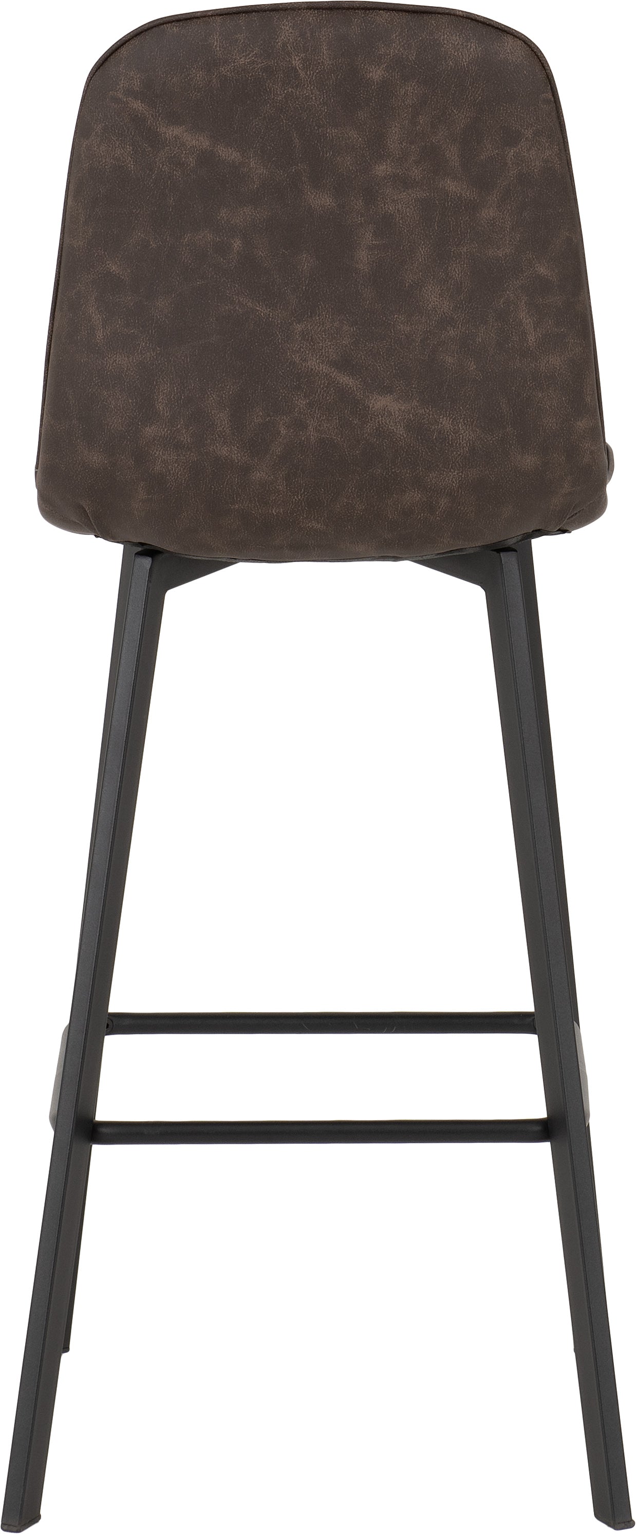 QUEBEC BAR CHAIR (BOX OF 2) - BROWN FAUX LEATHER