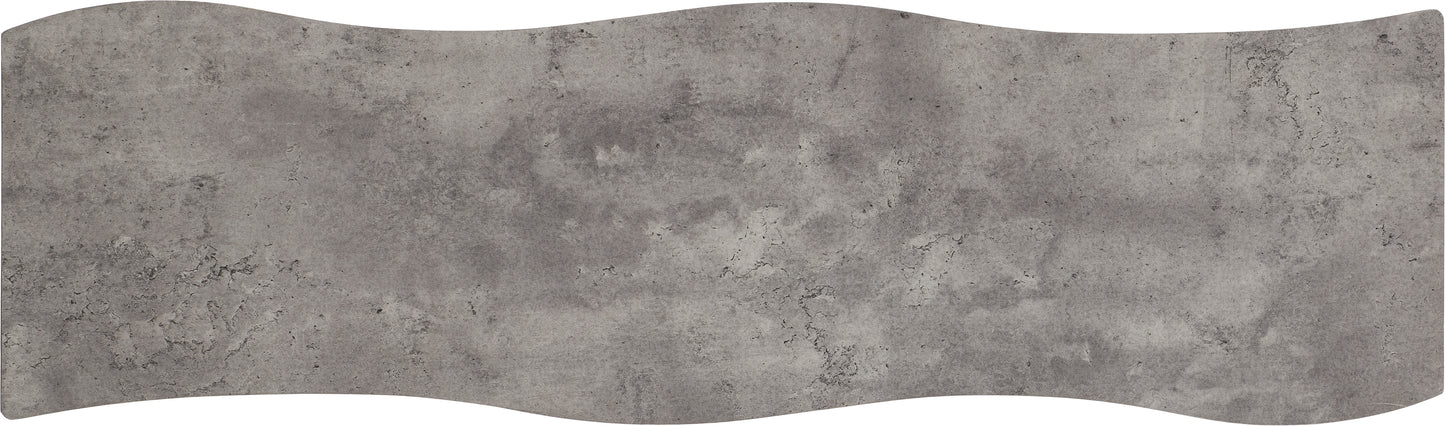 QUEBEC WAVE EDGE CONSOLE TABLE - CONCRETE EFFECT/BLACK