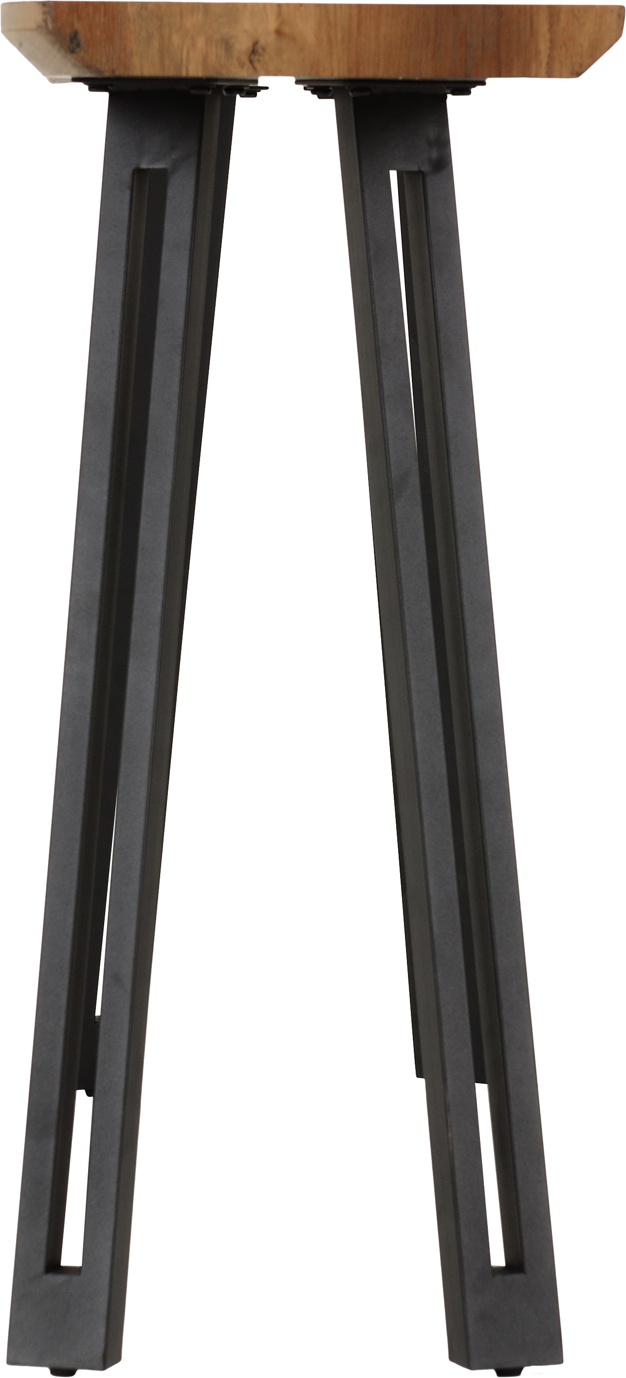 QUEBEC WAVE EDGE CONSOLE TABLE - MEDIUM OAK EFFECT/BLACK