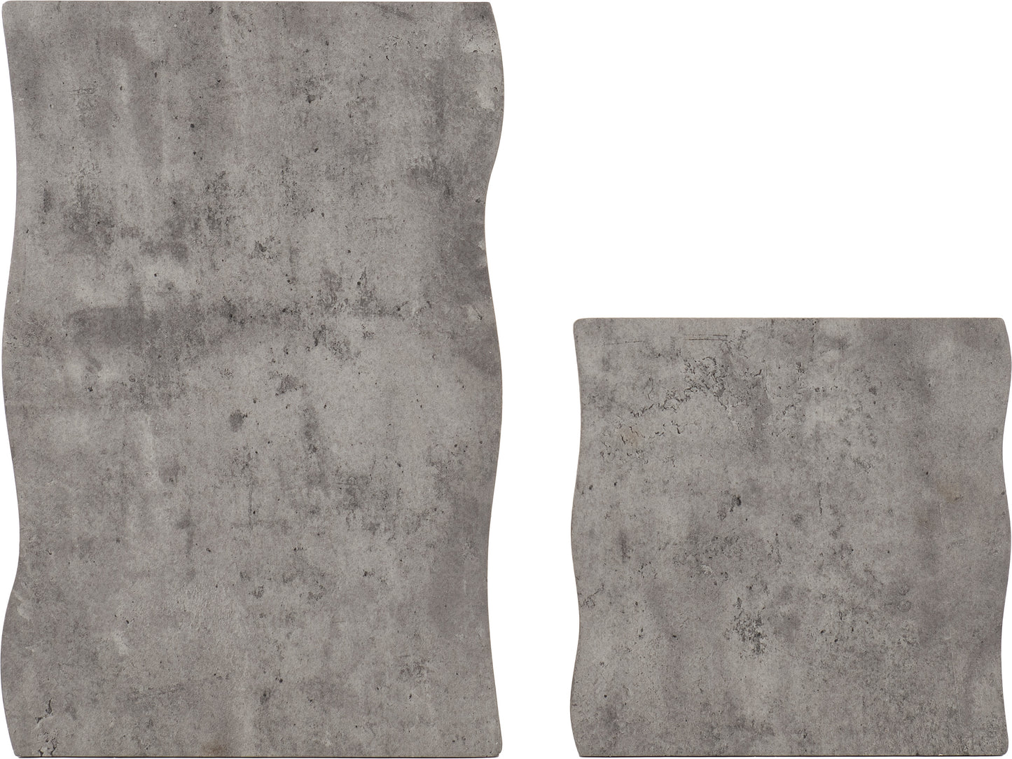 QUEBEC WAVE EDGE NEST OF TABLES - CONCRETE EFFECT/BLACK
