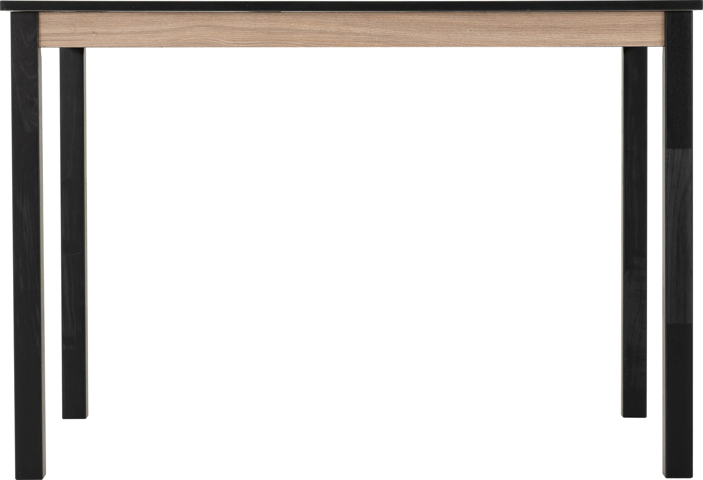 RADLEY DINING SET - BLACK/OAK EFFECT/OAT FABRIC