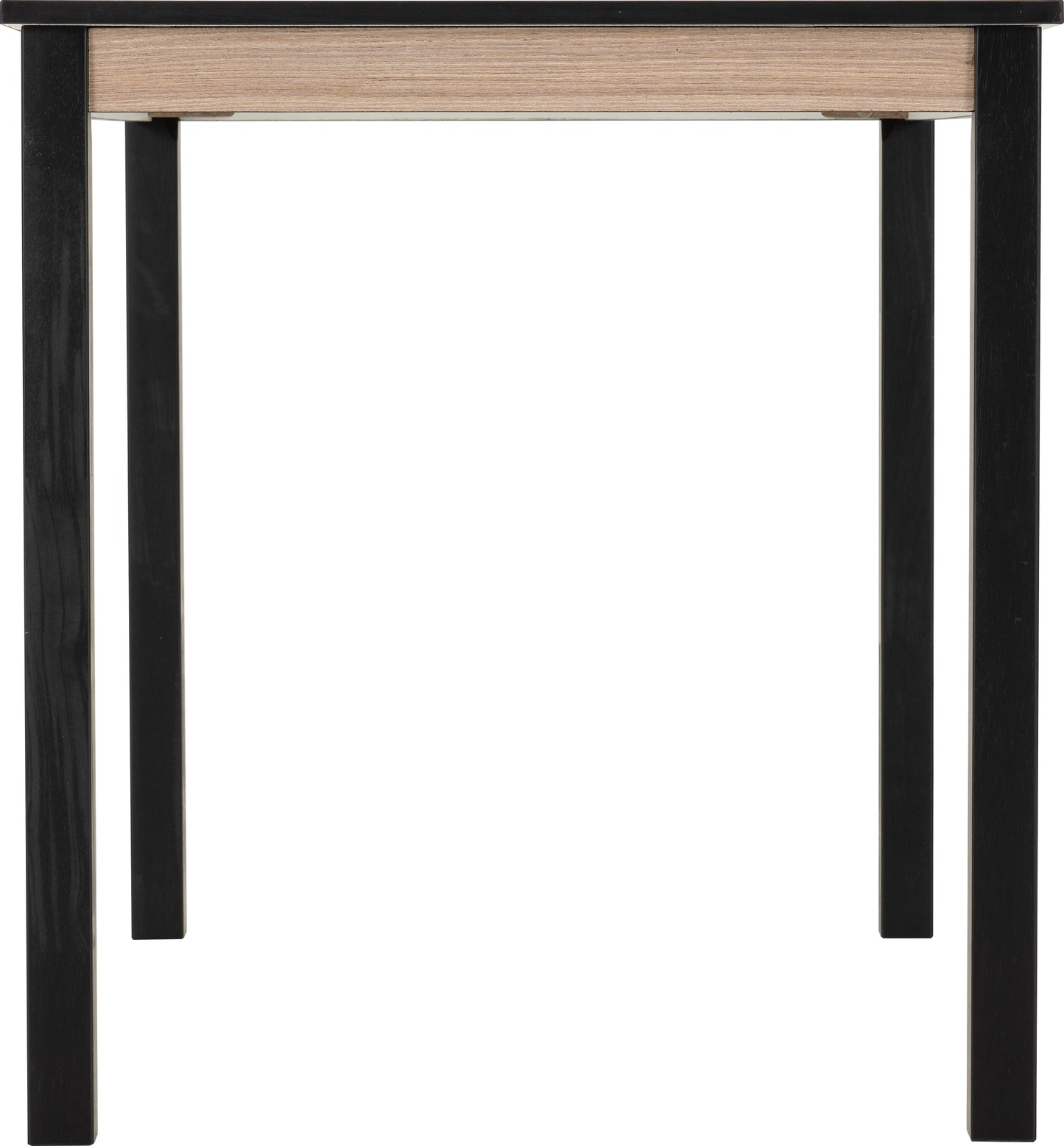 RADLEY DINING SET - BLACK/OAK EFFECT/OAT FABRIC