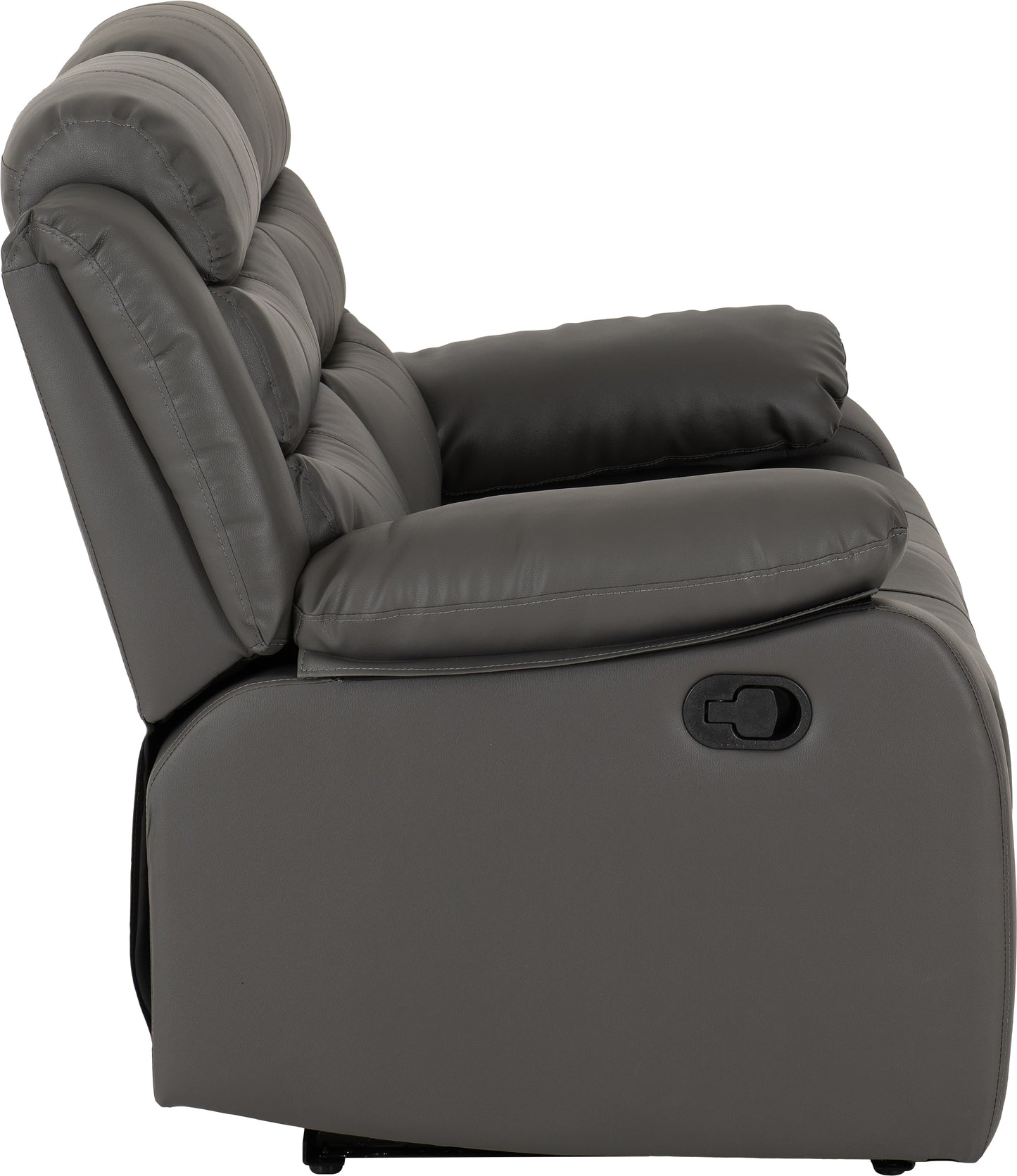 ROMA 3+2 RECLINER SUITE - GREY FAUX LEATHER